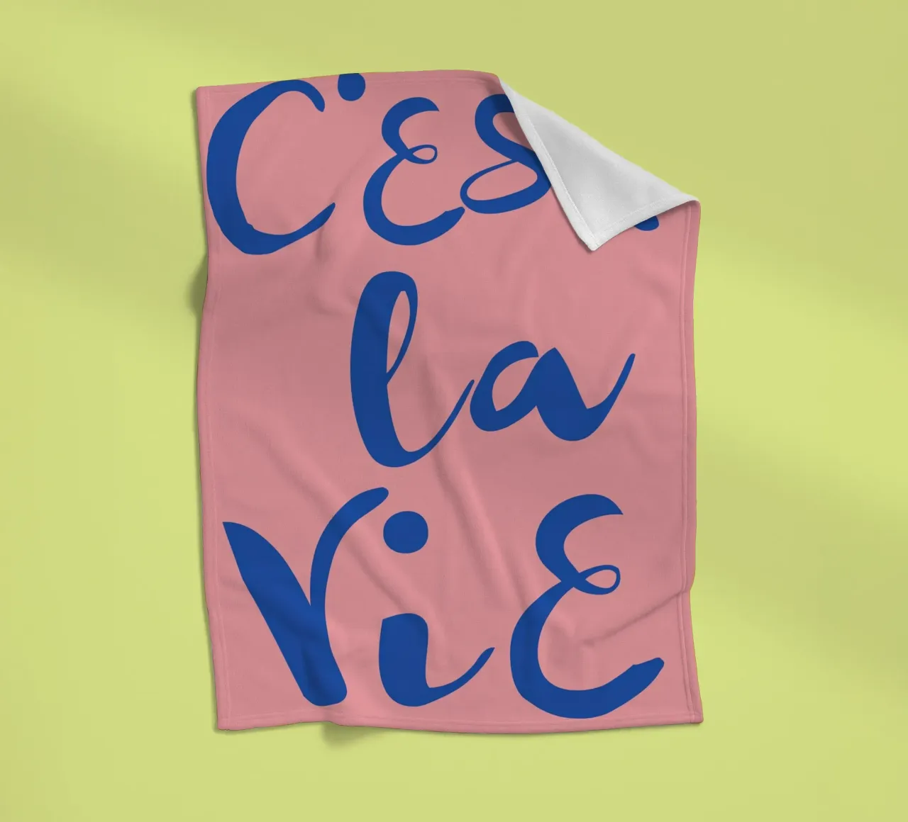 "C'est La Vie" Retro Psychedelic Abstract Pop Art Print fleece blanket by NorwesClub