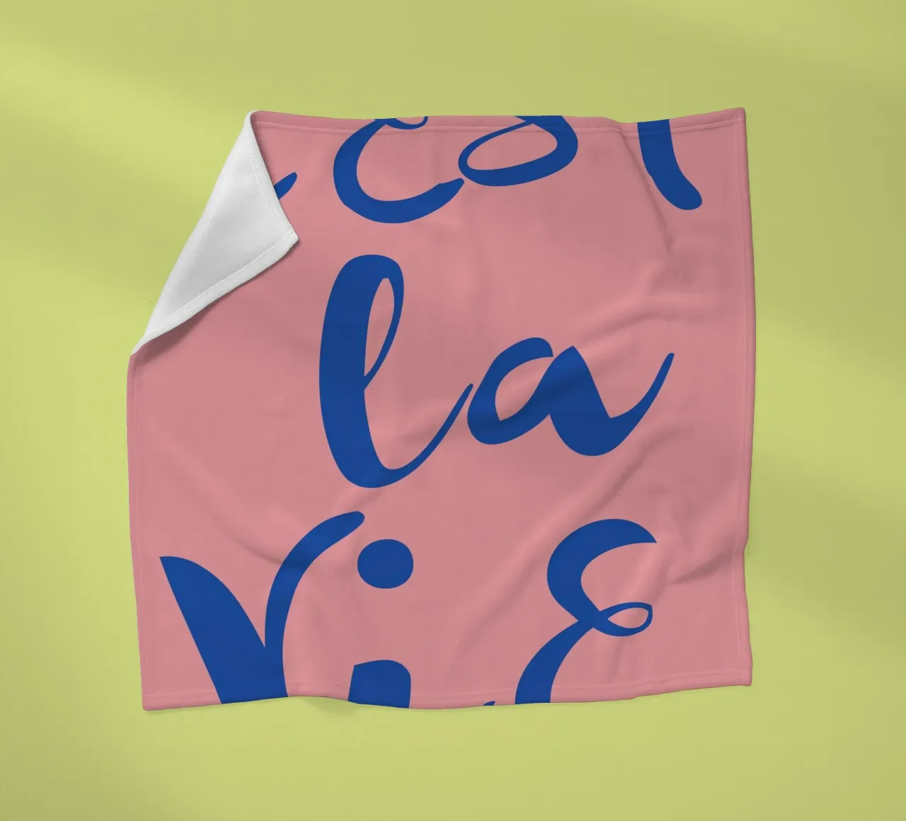 "C'est La Vie" Retro Psychedelic Abstract Pop Art Print fleece blanket by NorwesClub