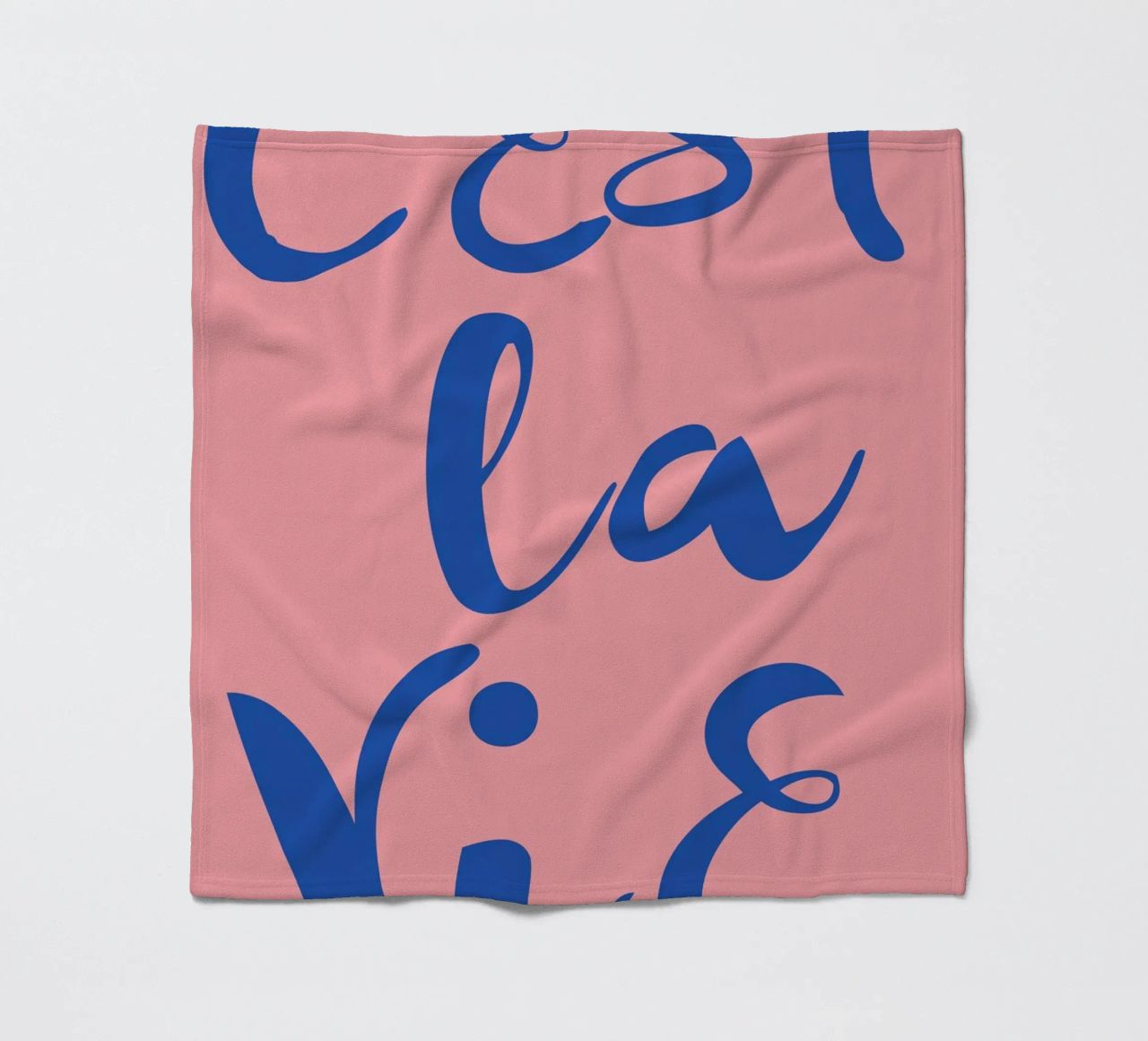 "C'est La Vie" Retro Psychedelic Abstract Pop Art Print fleece blanket by NorwesClub