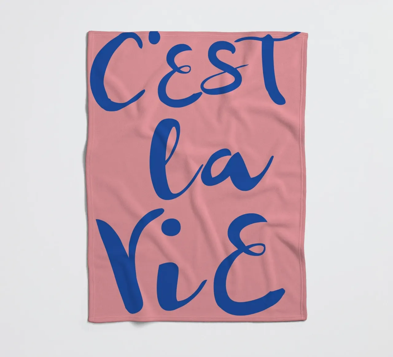 "C'est La Vie" Retro Psychedelic Abstract Pop Art Print fleece blanket by NorwesClub