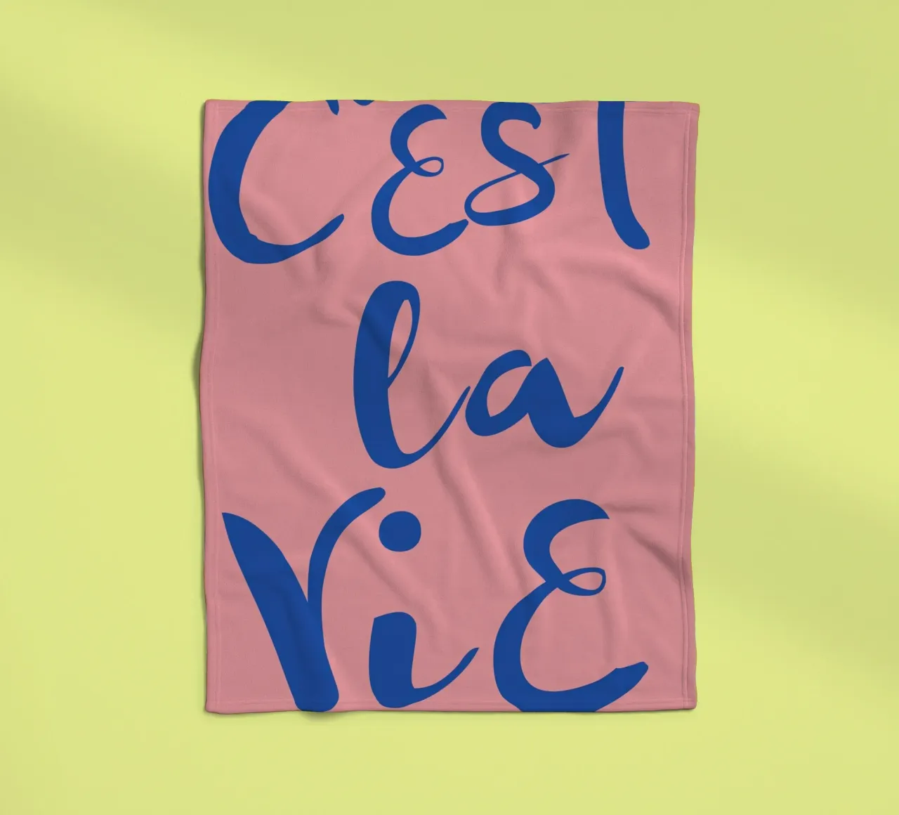 "C'est La Vie" Retro Psychedelic Abstract Pop Art Print fleece blanket by NorwesClub