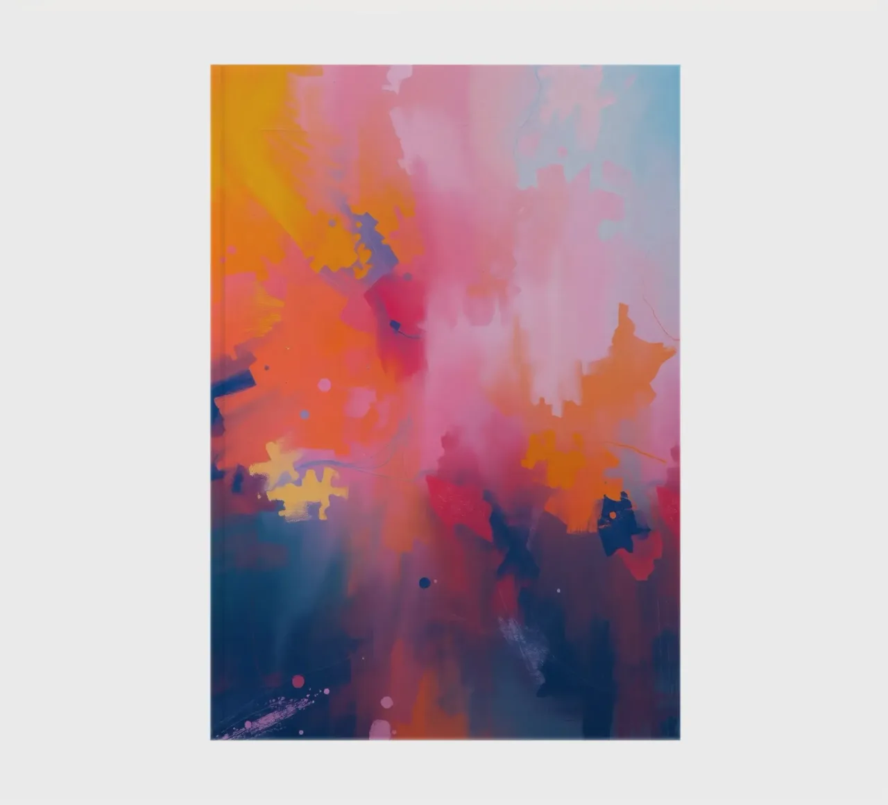 abstract artwork in vibrant hues capturing the essence notebook by DesignDoodle