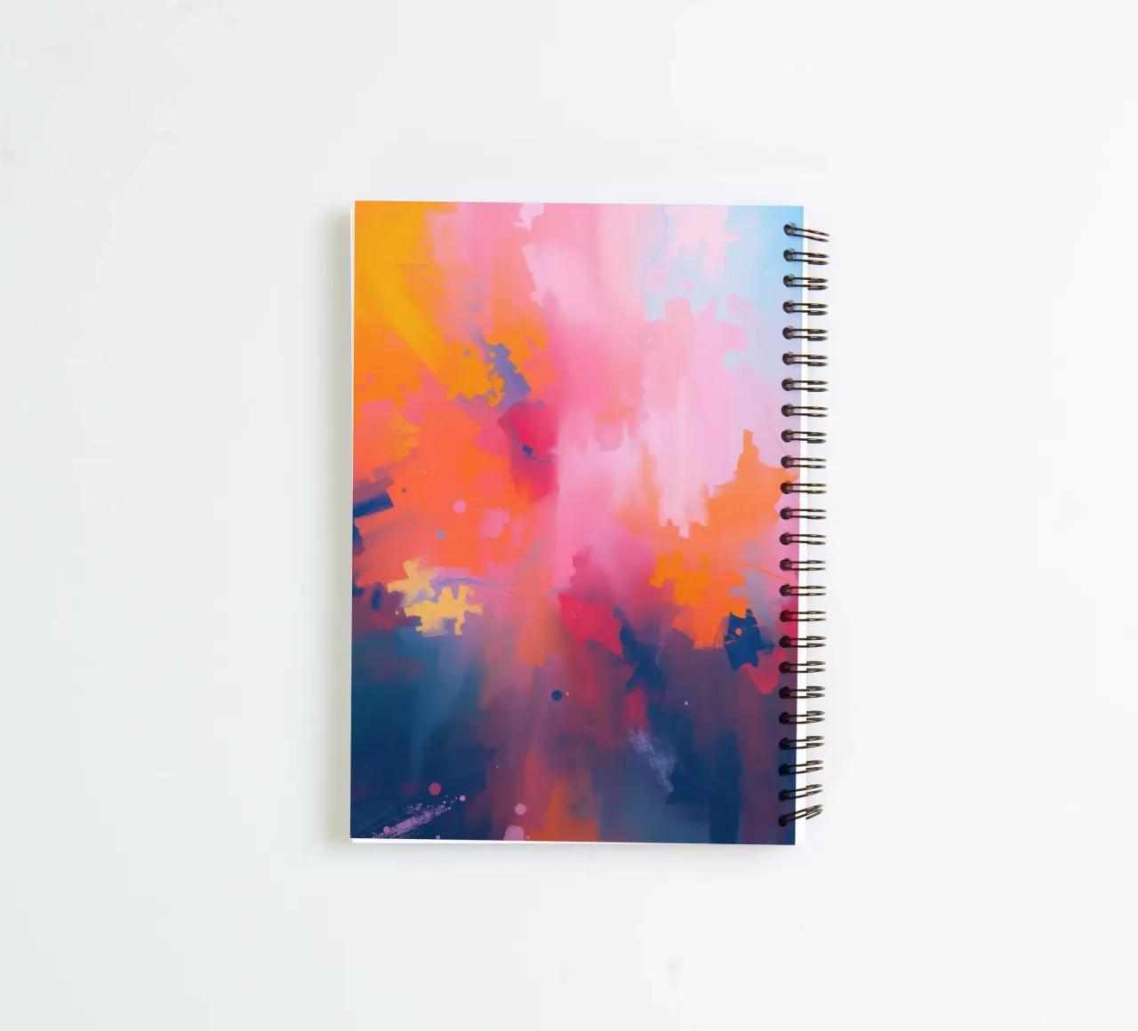 abstract artwork in vibrant hues capturing the essence spiral notebook by DesignDoodle