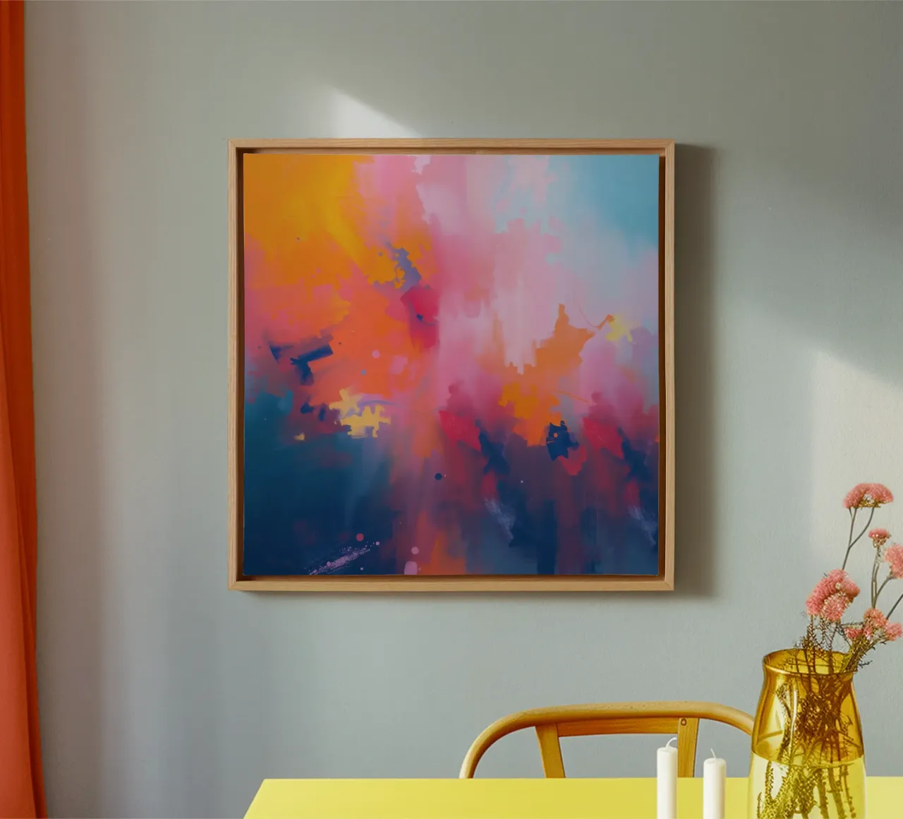 abstract artwork in vibrant hues capturing the essence canvas by DesignDoodle