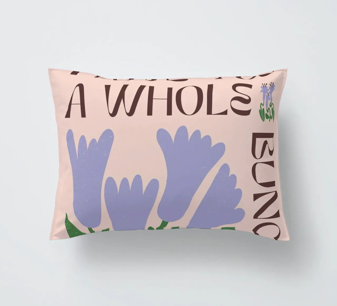 "Amore" Retro Floral Pink Tulip Pop Art Natura morta cuscino da NorwesClub