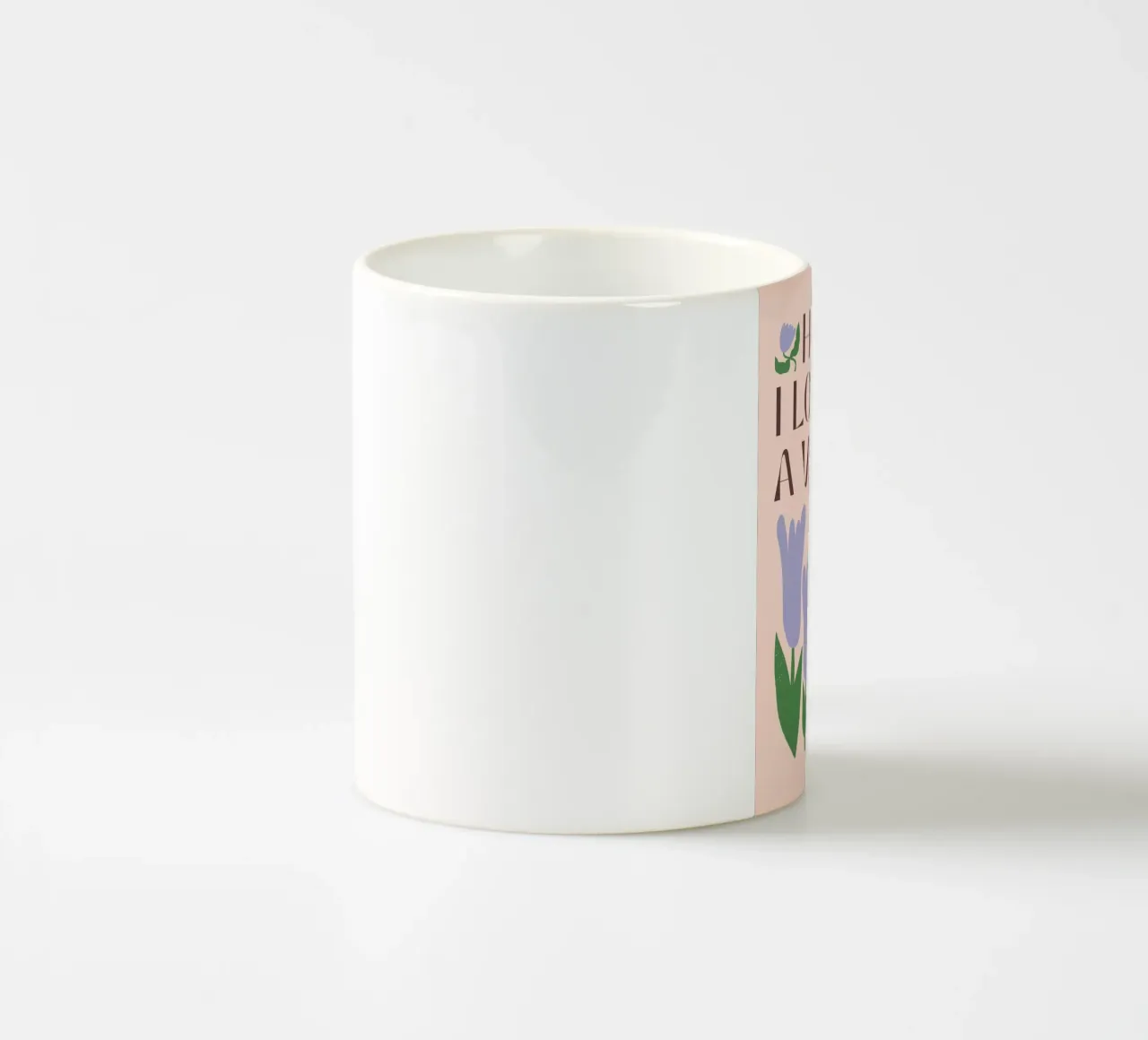 "Amore" Retro Floral Pink Tulip Pop Art Natura morta tazza in ceramica da NorwesClub