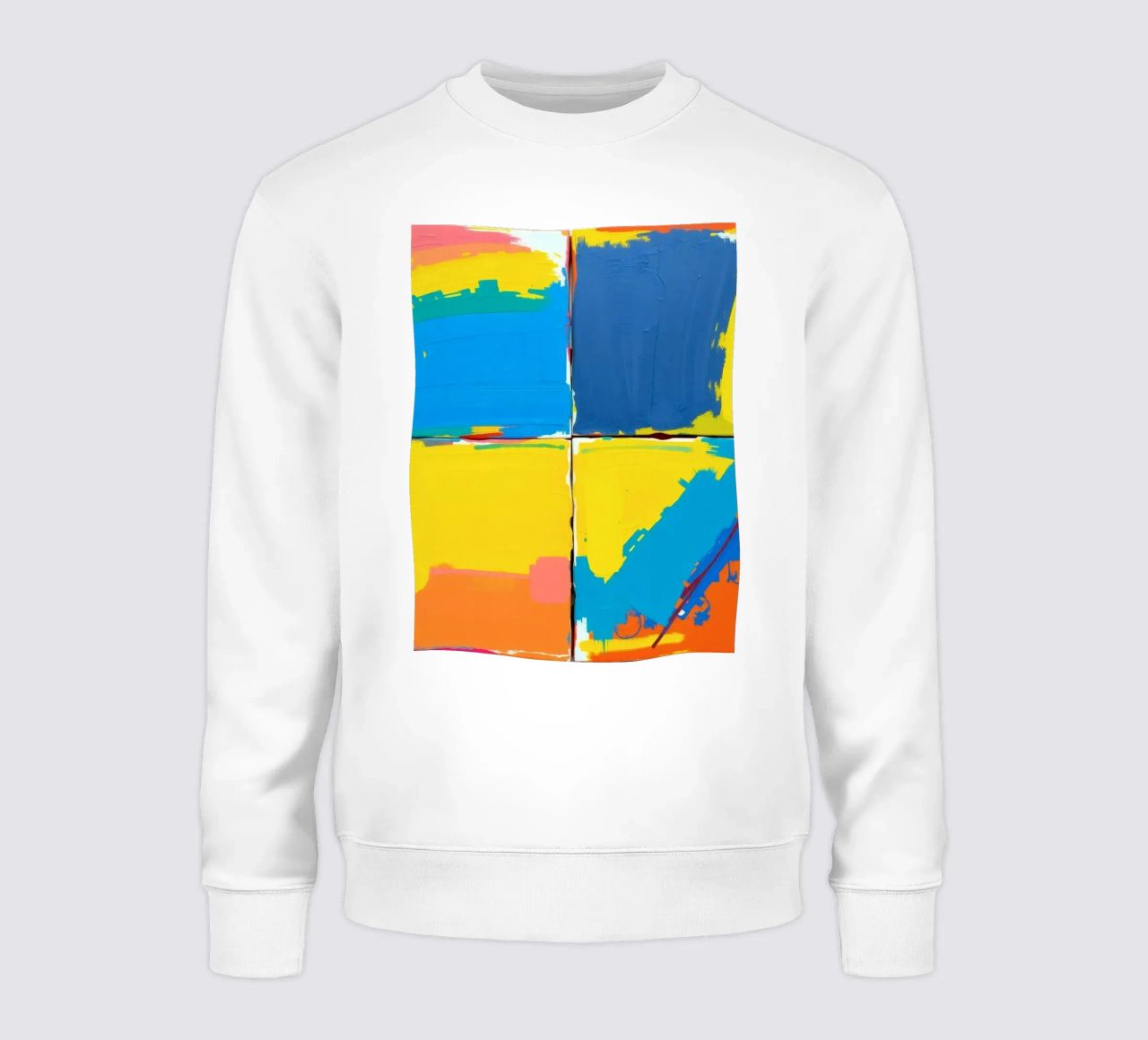 abstrakte Malerei mit kräftigen Pinselstrichen Sweatshirt von DesignDoodle