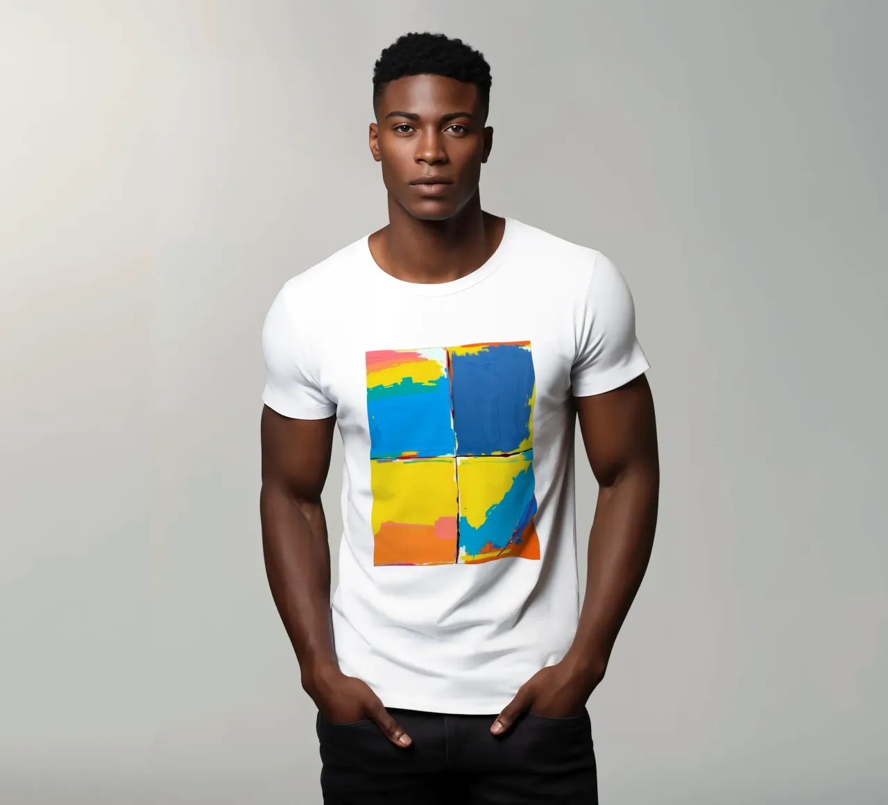 pittura astratta con pennellate decise t-shirt da DesignDoodle