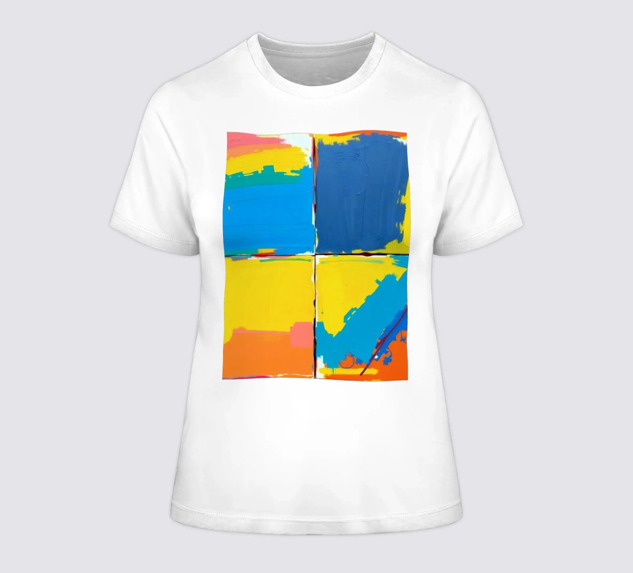 abstrakte Malerei mit kräftigen Pinselstrichen Frauen T-Shirt von DesignDoodle