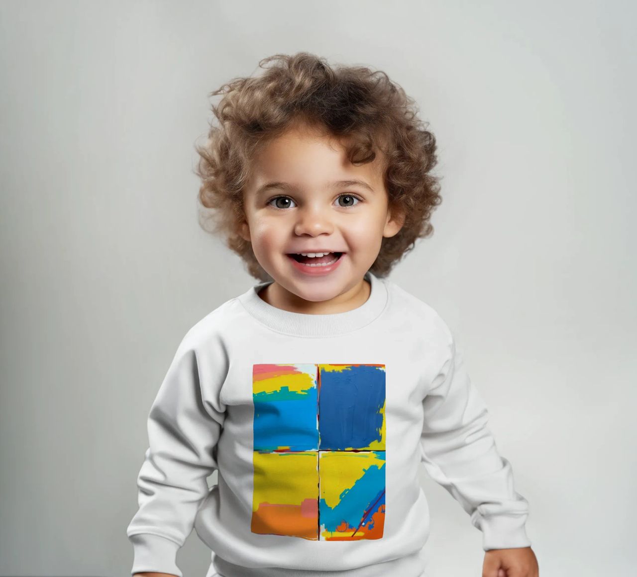 abstrakte Malerei mit kräftigen Pinselstrichen Baby Sweatshirt von DesignDoodle