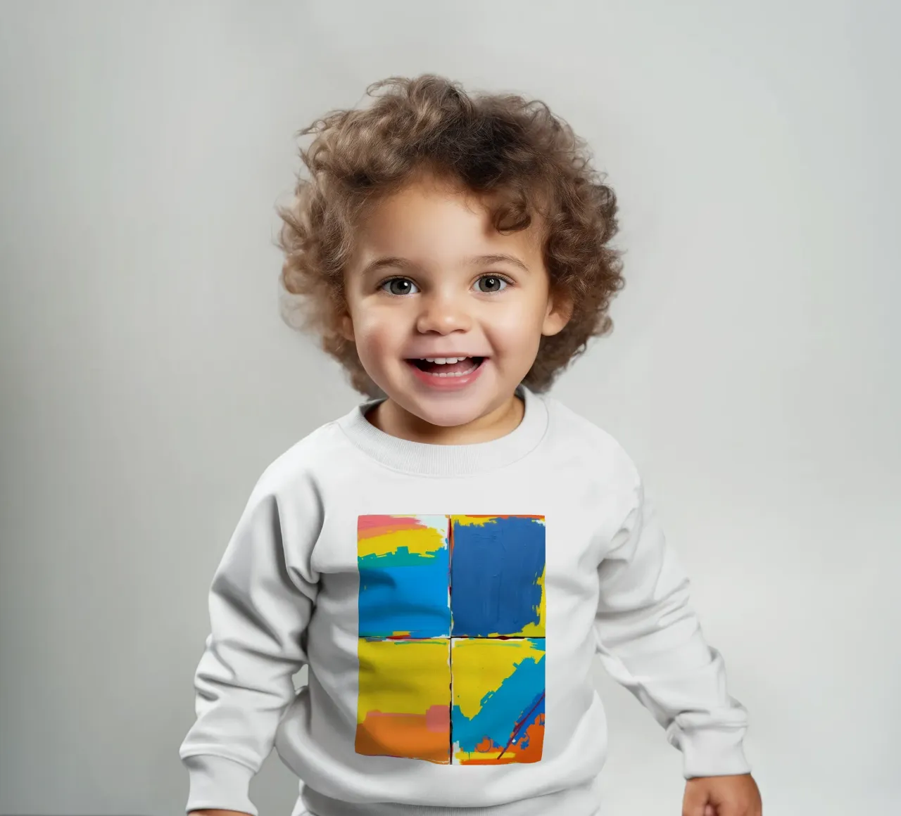 pittura astratta con pennellate decise felpa neonato da DesignDoodle