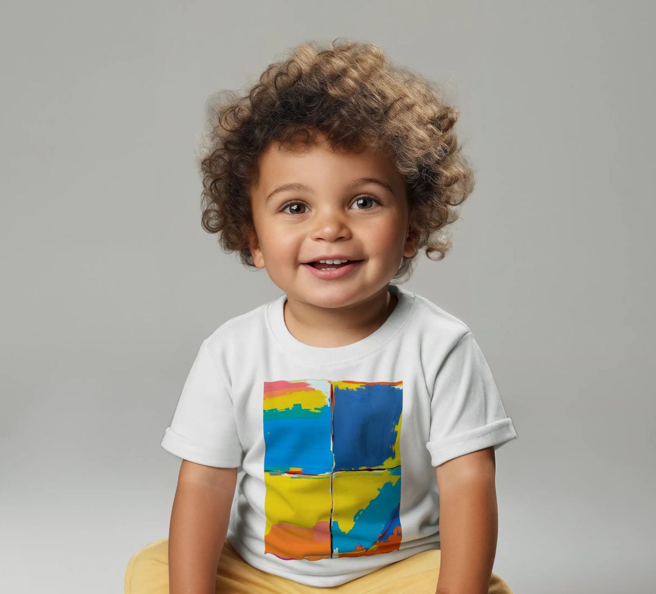abstrakte Malerei mit kräftigen Pinselstrichen Baby T-Shirt von DesignDoodle