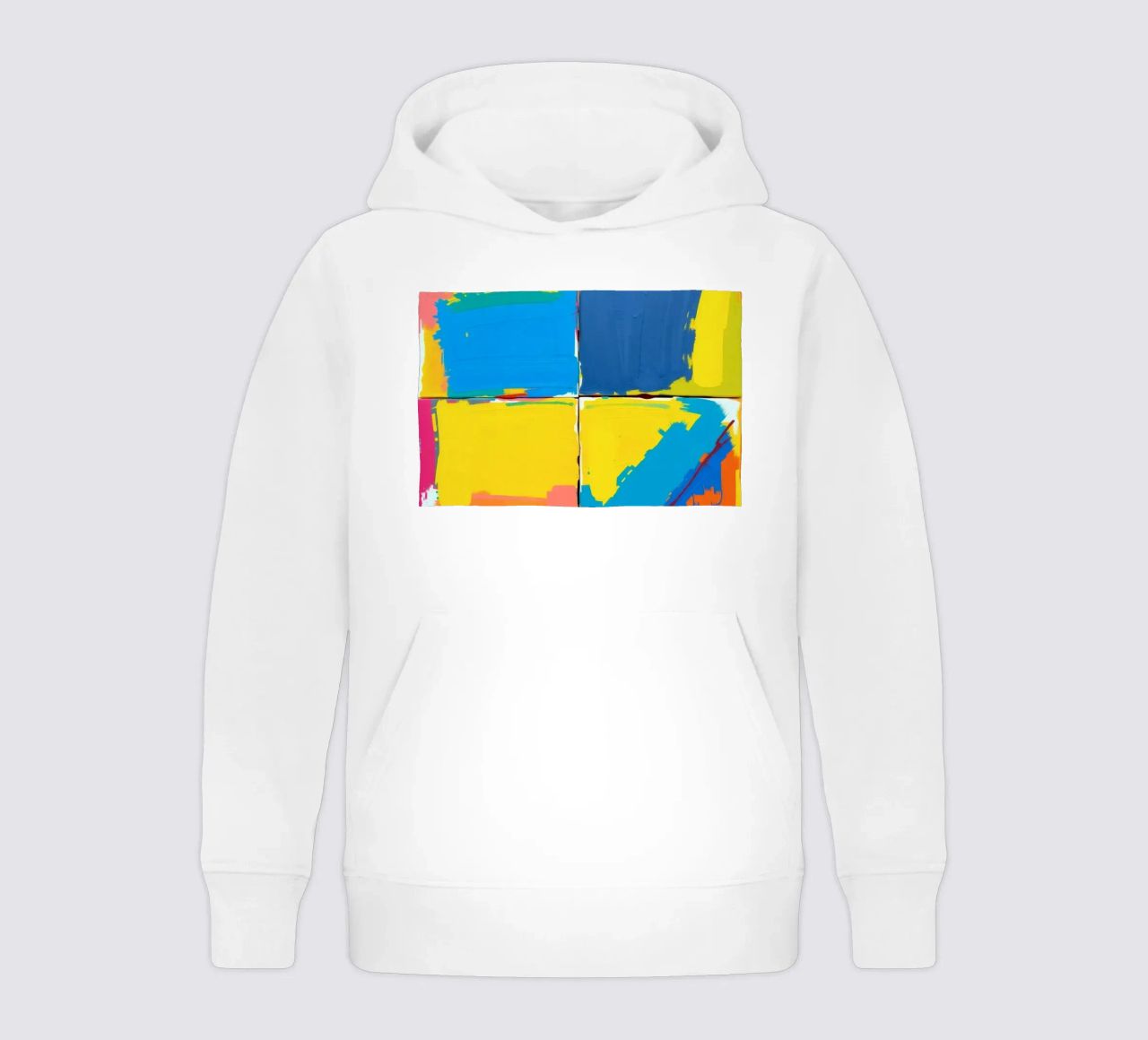 abstrakte Malerei mit kräftigen Pinselstrichen Kinder Hoodie von DesignDoodle