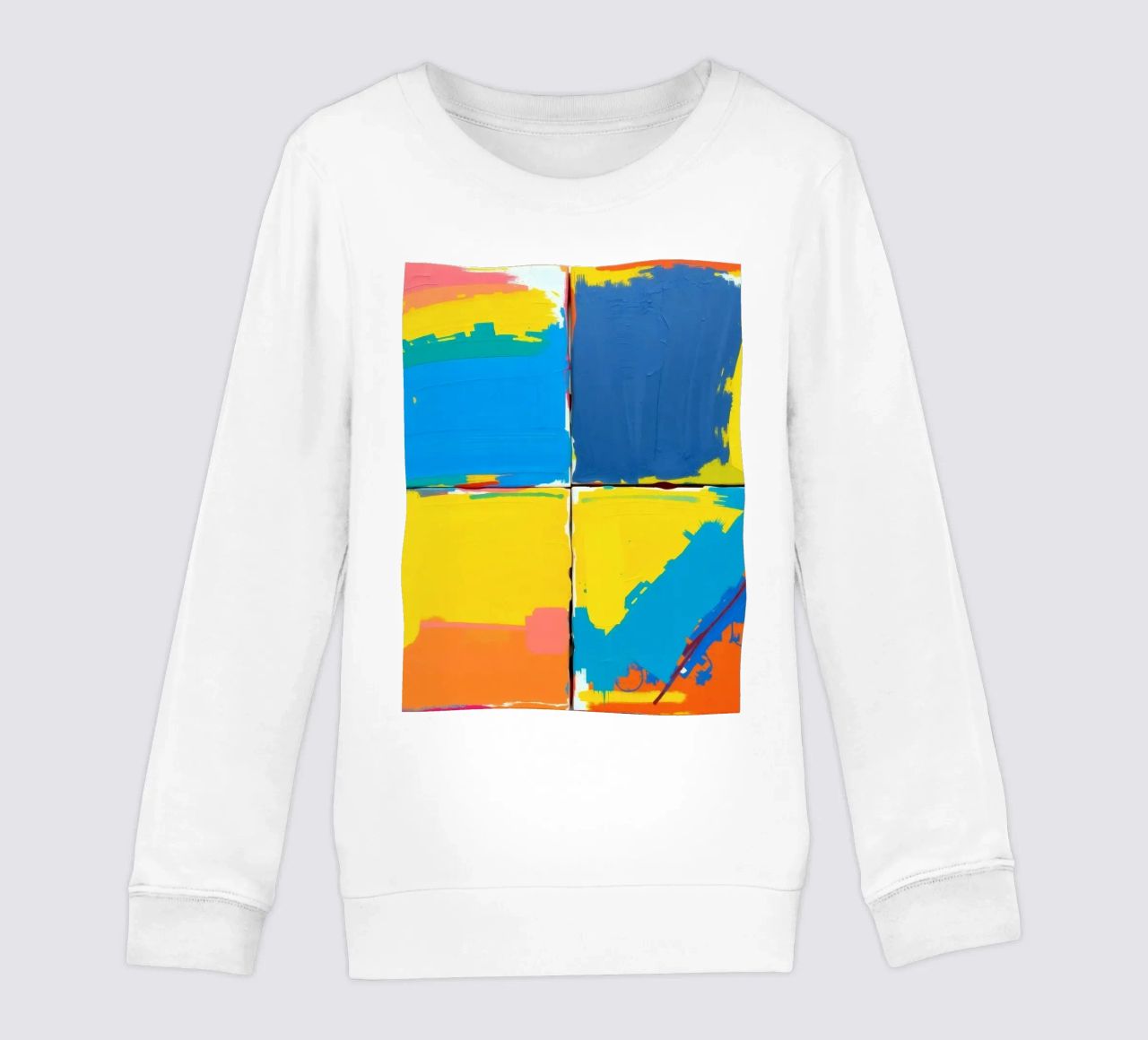 abstrakte Malerei mit kräftigen Pinselstrichen Kinder Sweatshirt von DesignDoodle