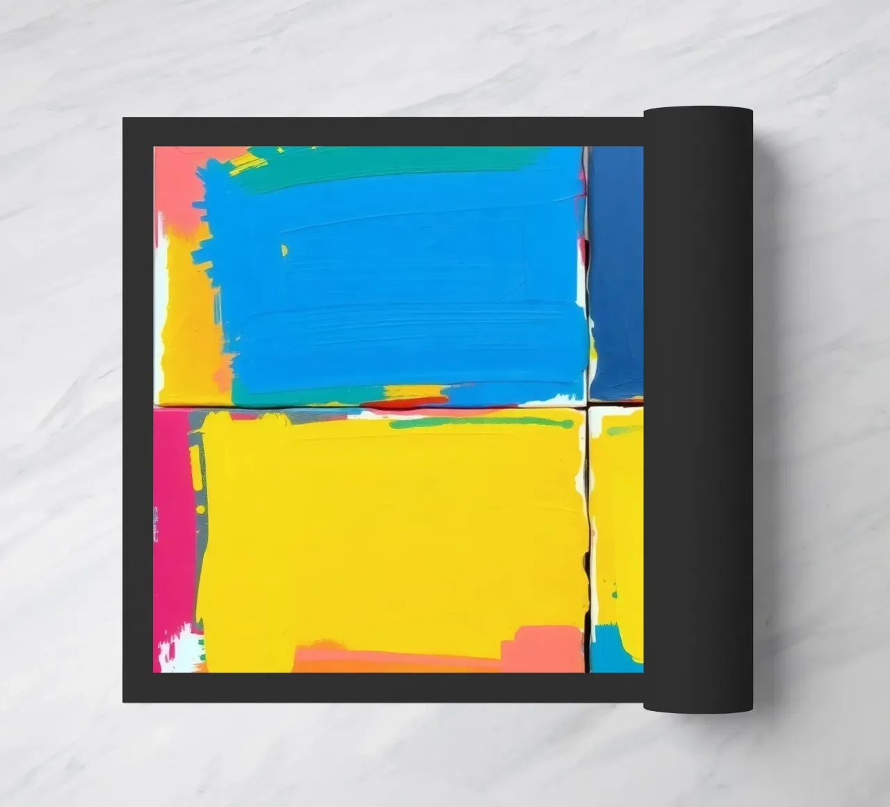 pittura astratta con pennellate decise zerbino da DesignDoodle