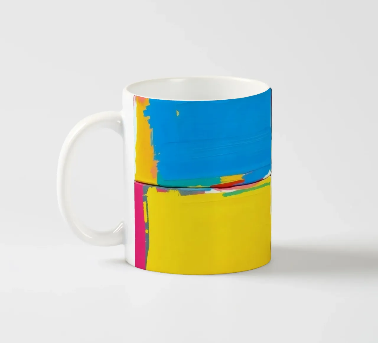 pittura astratta con pennellate decise tazza in ceramica da DesignDoodle
