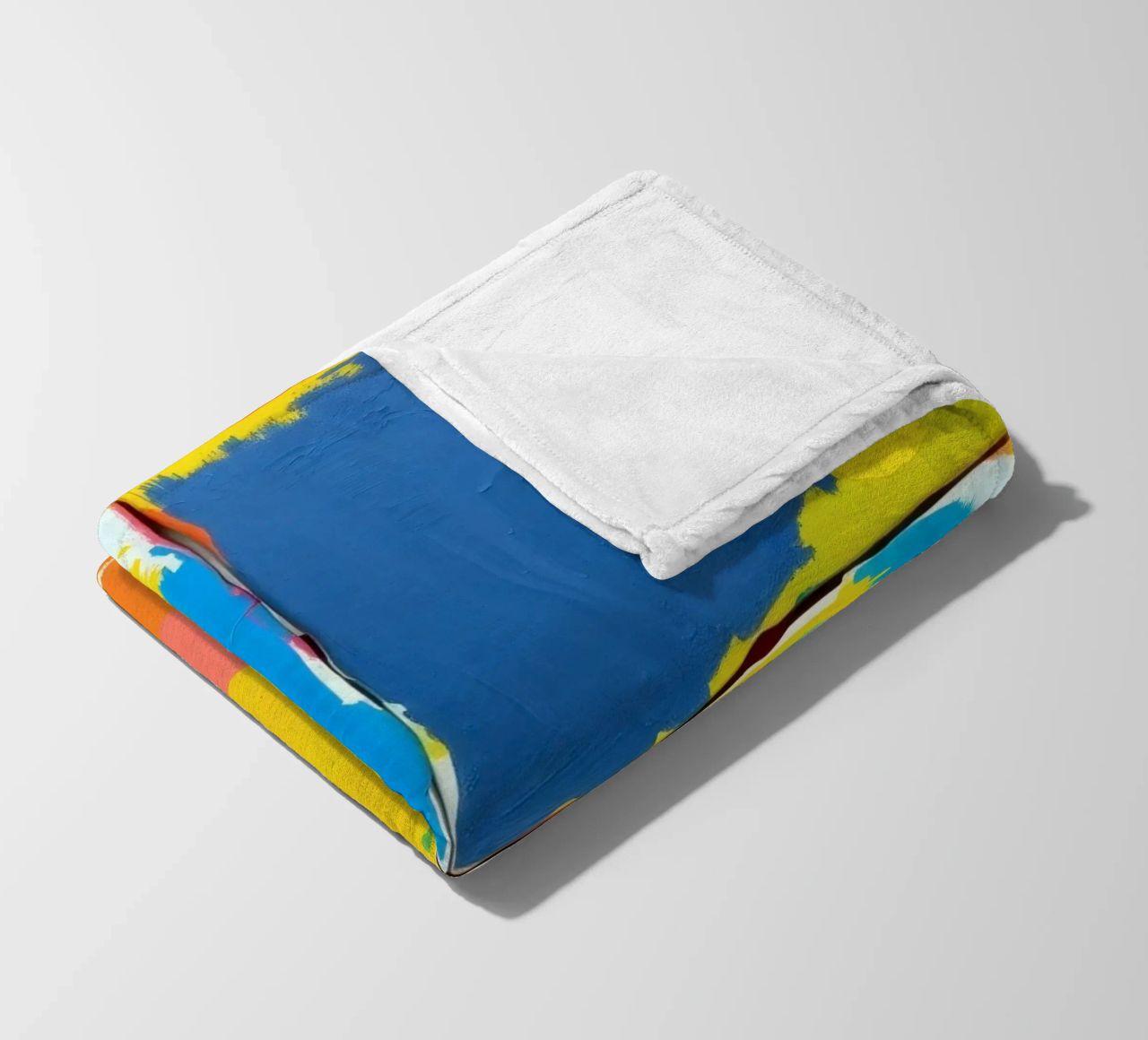 abstrakte Malerei mit kräftigen Pinselstrichen Fleecedecke von DesignDoodle