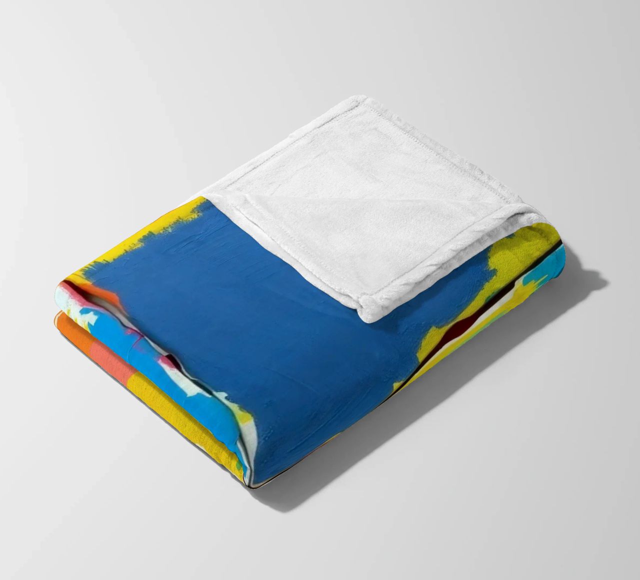 abstrakte Malerei mit kräftigen Pinselstrichen Fleecedecke von DesignDoodle