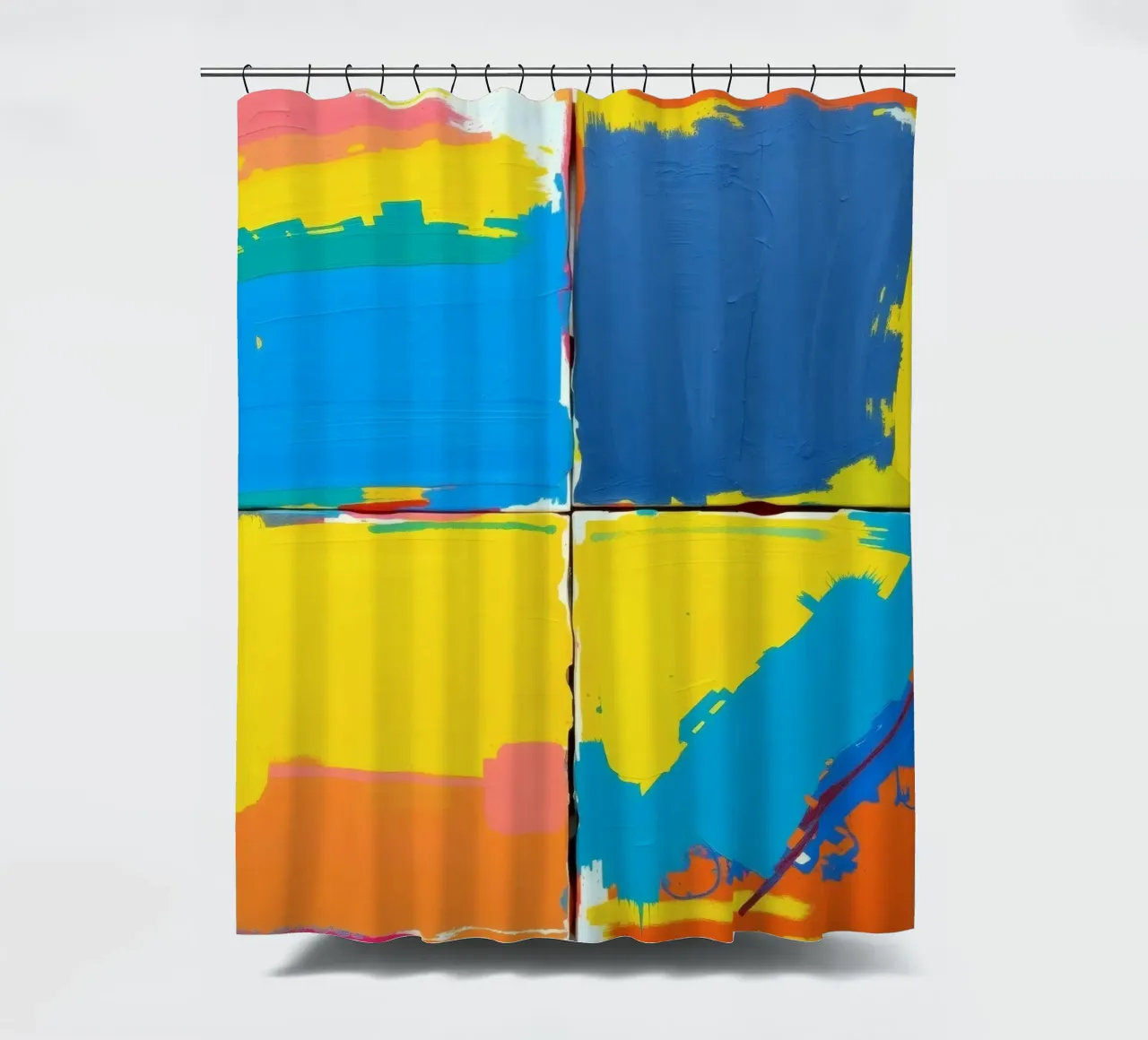 pittura astratta con pennellate decise tenda da doccia da DesignDoodle