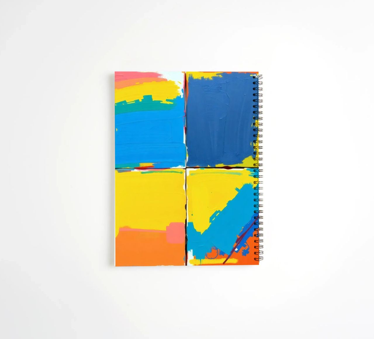 abstrakte Malerei mit kräftigen Pinselstrichen Ringbuch von DesignDoodle