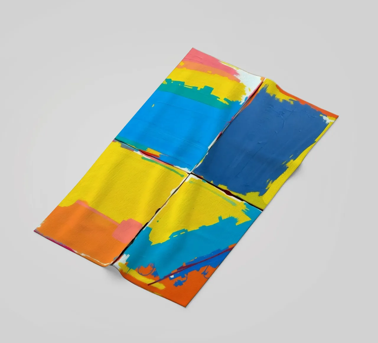 pittura astratta con pennellate decise telo mare da DesignDoodle