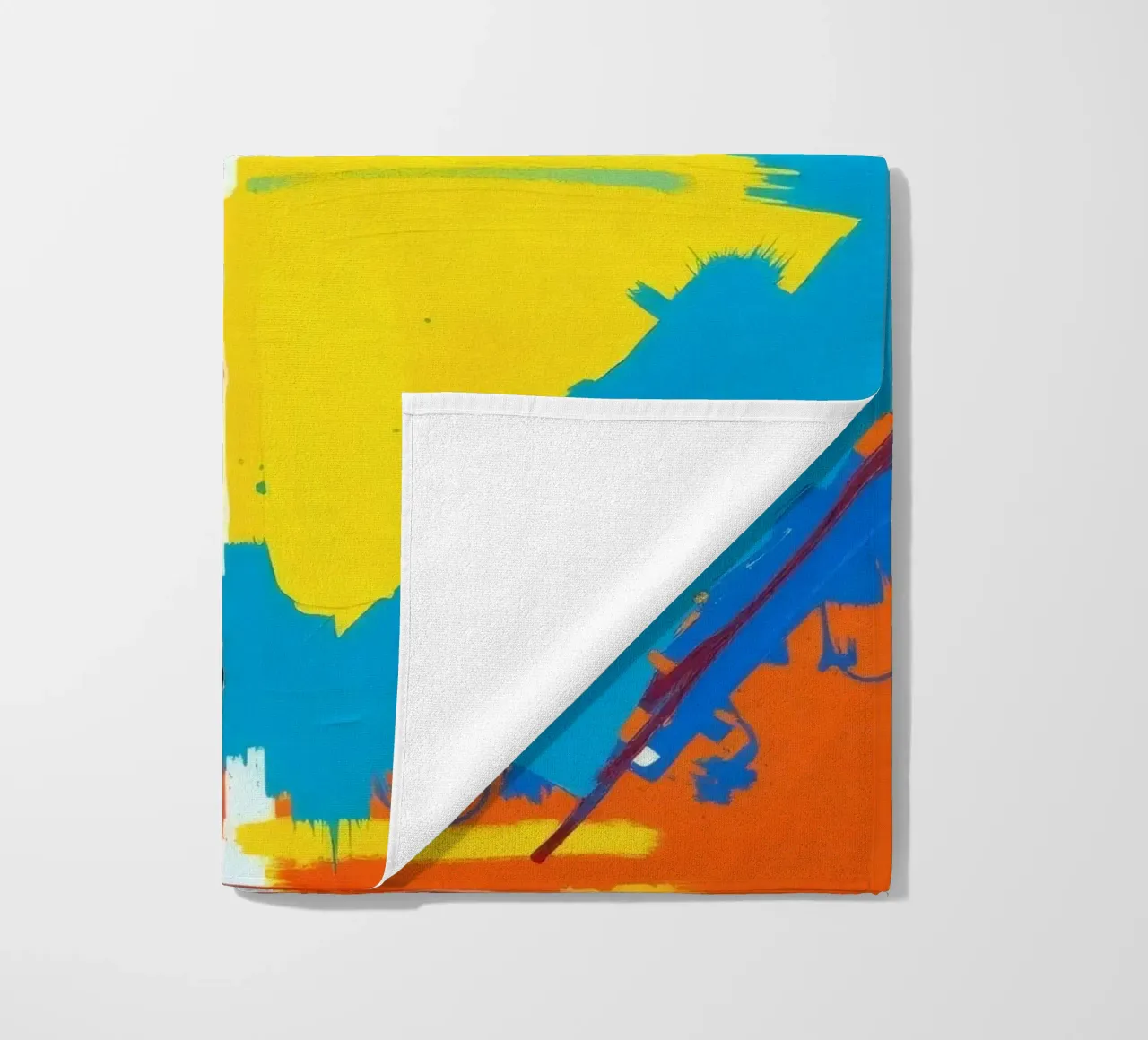 pittura astratta con pennellate decise telo mare da DesignDoodle