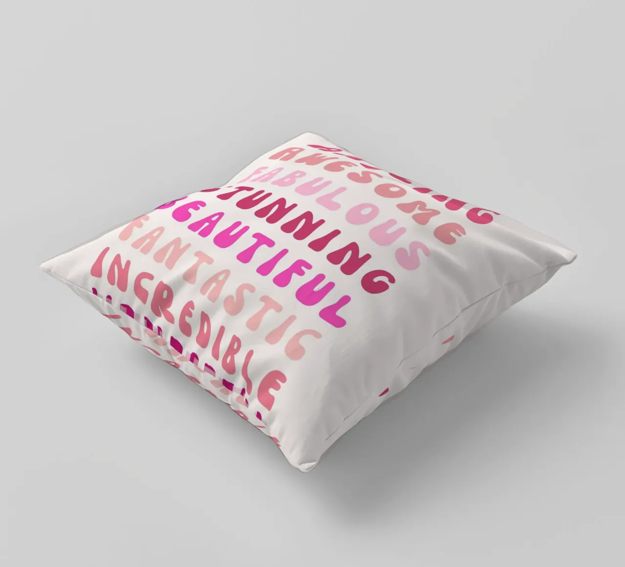 Affermazione retrò "You Are Super Amazing" Pop Art rosa cuscino da NorwesClub