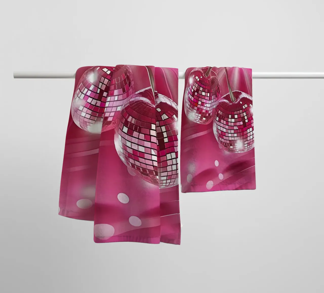 Ballo da discoteca rosa Retro anni '70 Glamour Pop Art Party Print asciugamano da bagno da NorwesClub