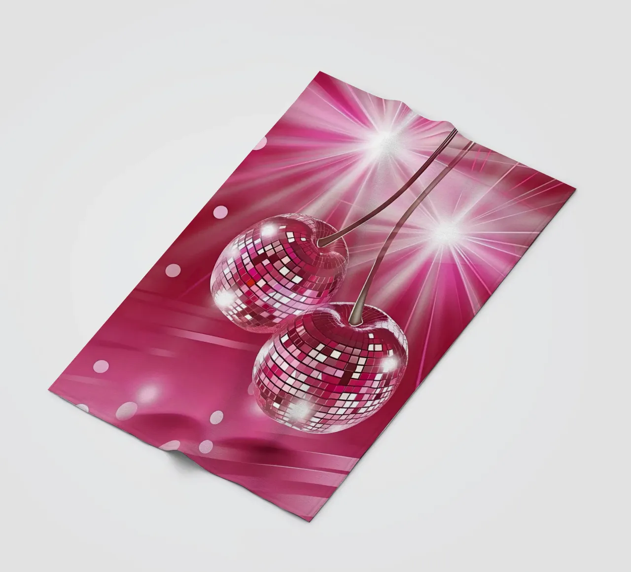 Pink Disco Ball Retro 70s Glamour Pop Art Party Print fleece blanket by NorwesClub