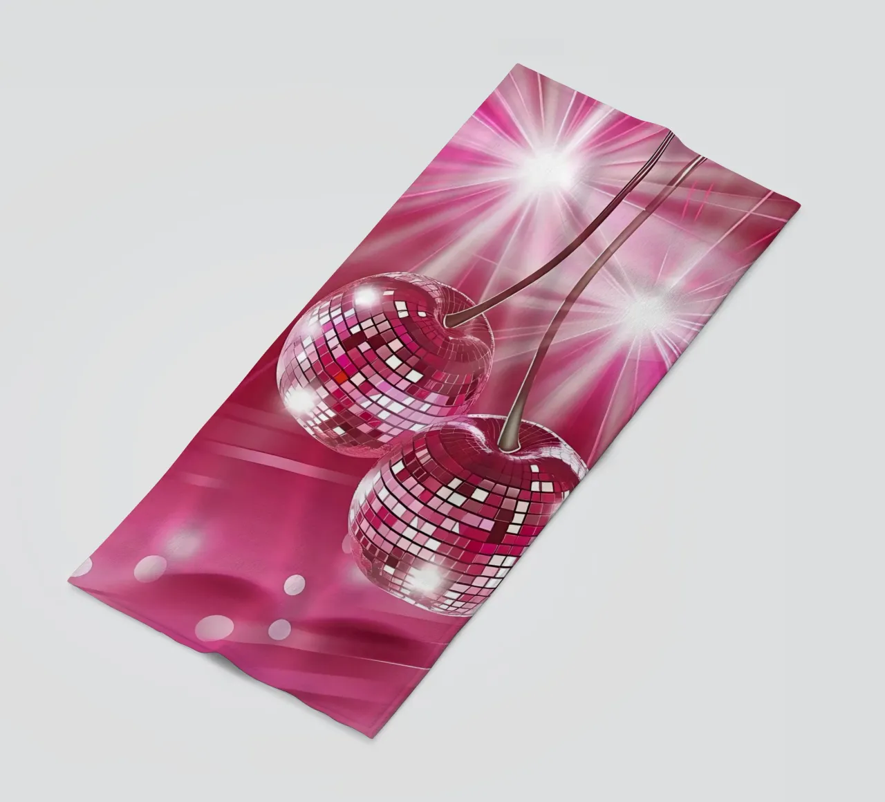 Ballo da discoteca rosa Retro anni '70 Glamour Pop Art Party Print telo mare da NorwesClub