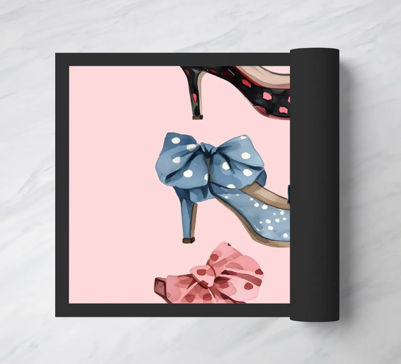 Scarpe con plateau retrò anni '70 Moda Pop Art Print zerbino da NorwesClub