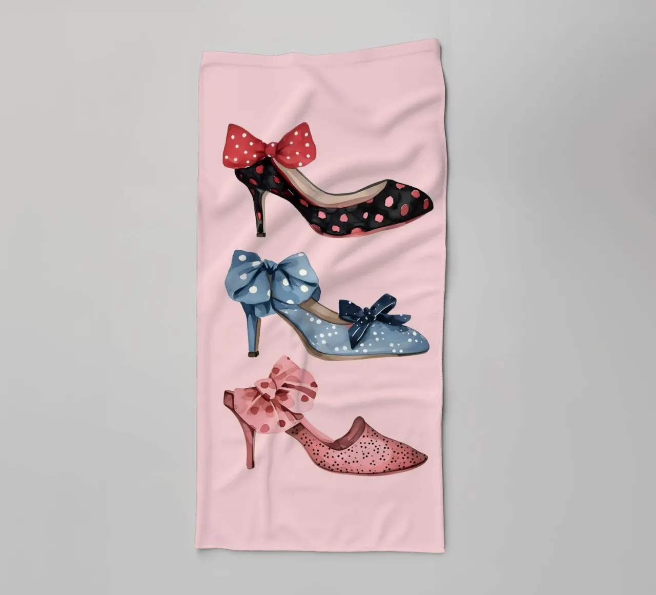 Scarpe con plateau retrò anni '70 Moda Pop Art Print asciugamano da bagno da NorwesClub