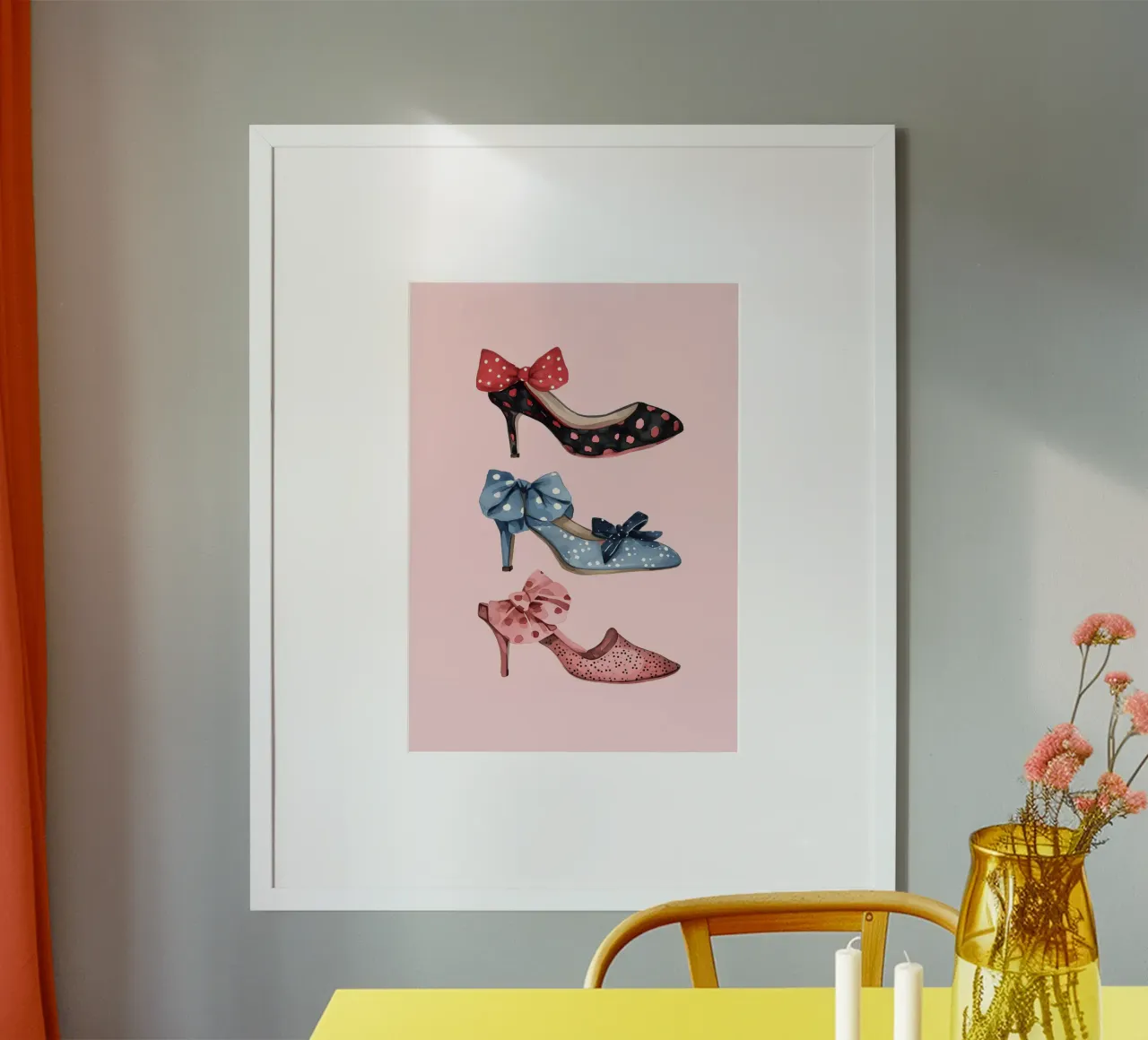 Scarpe con plateau retrò anni '70 Moda Pop Art Print carta hahnemühle da NorwesClub