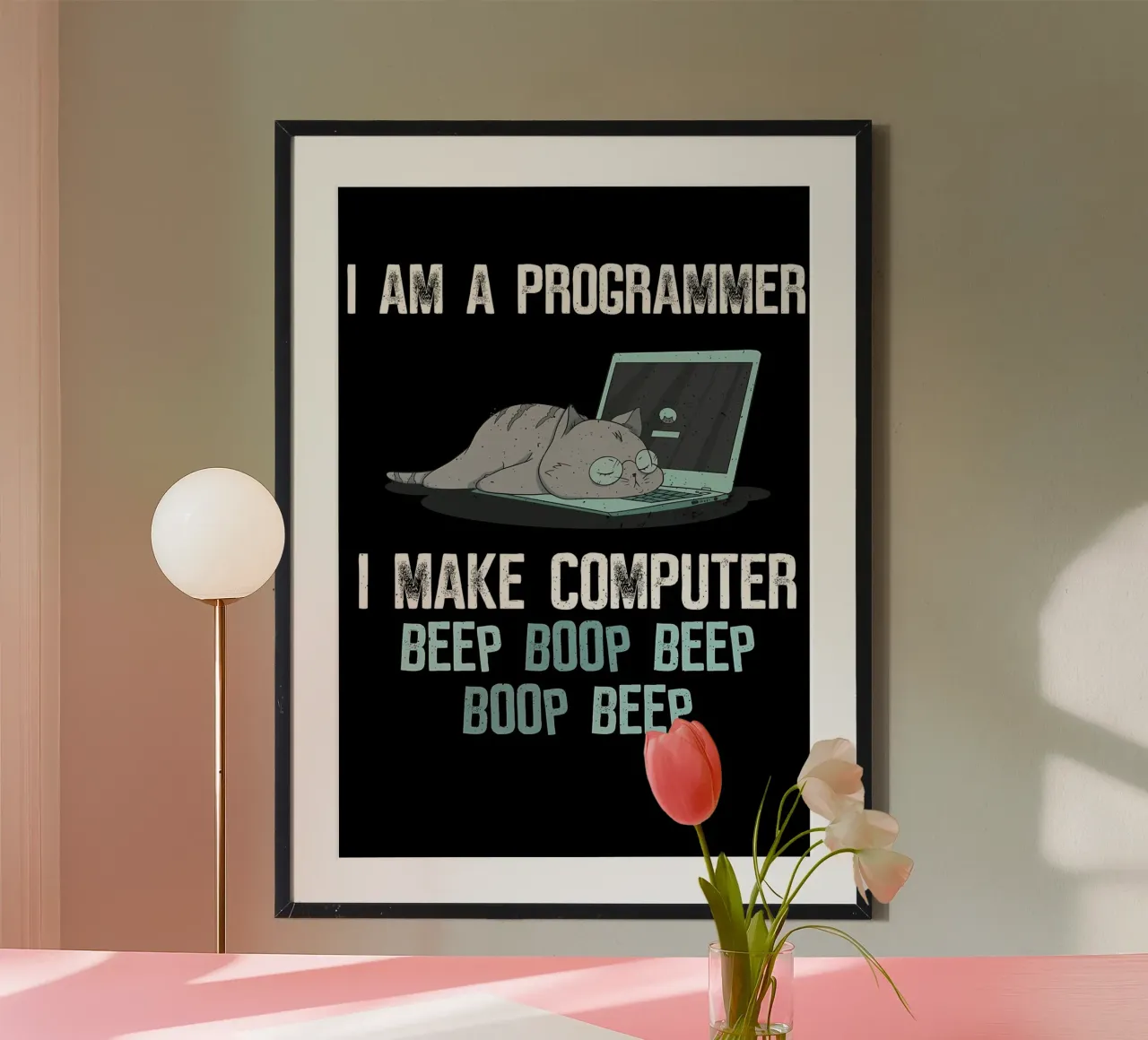 cat laptop glasses programmer Hahnemühle von Quinten Tibbetts-Minimalist