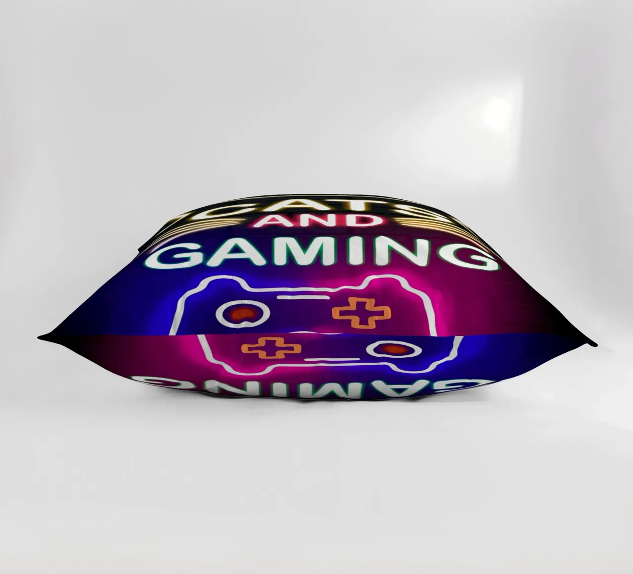 controller di gioco per gatti al neon cuscino da Quinten Tibbetts-Minimalist