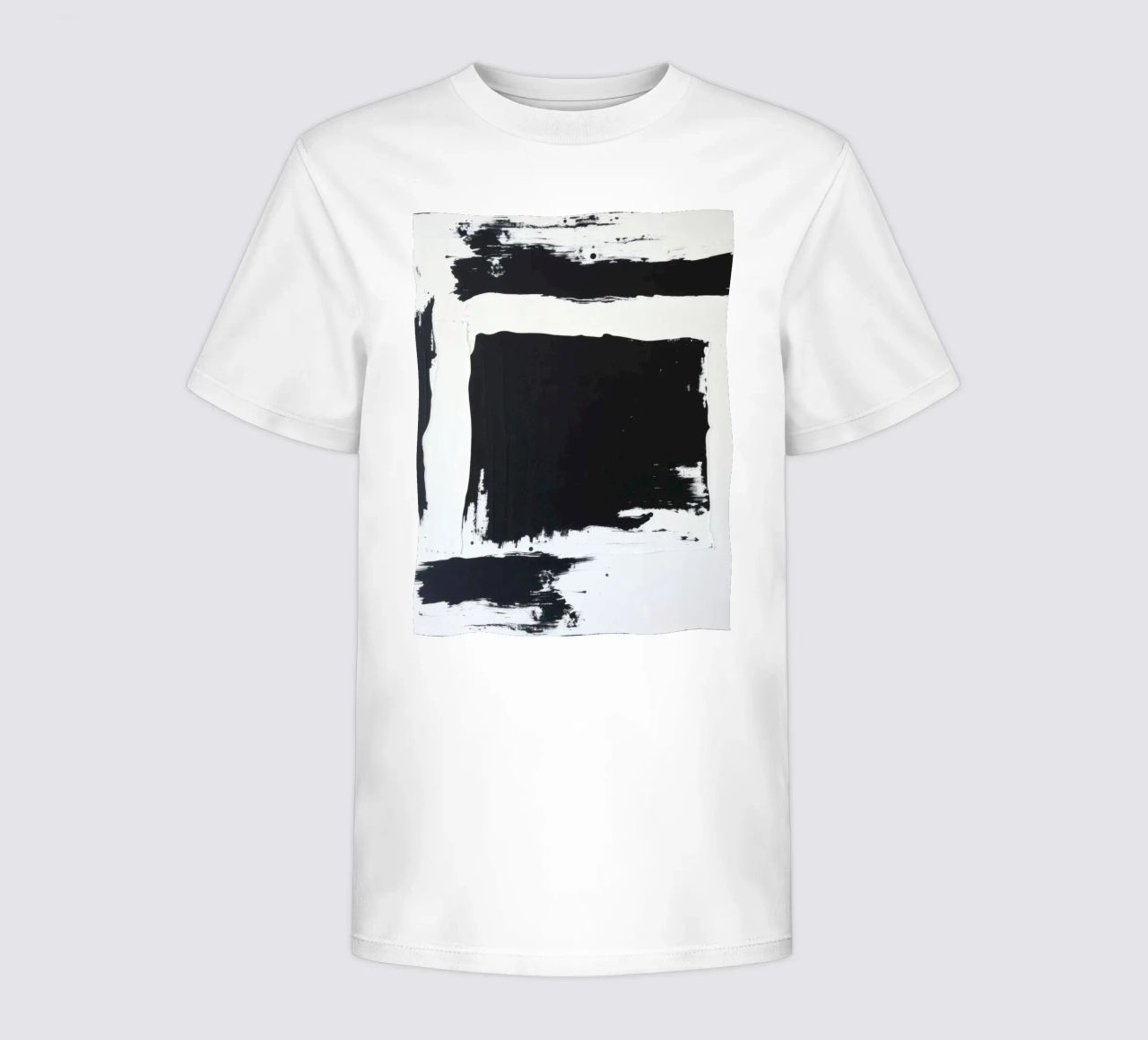 Abstraktes Schwarz-Weiß-Kunstwerk mit kräftigem Pinselstrich Kinder T-Shirt von DesignDoodle