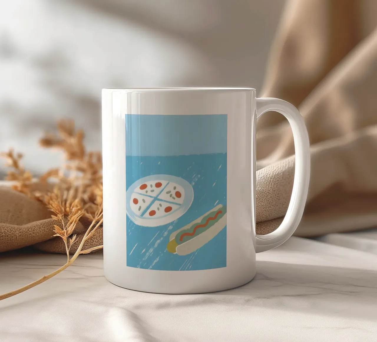 Pizza And Hotdog tazza in ceramica da PERSONAL TOUCH