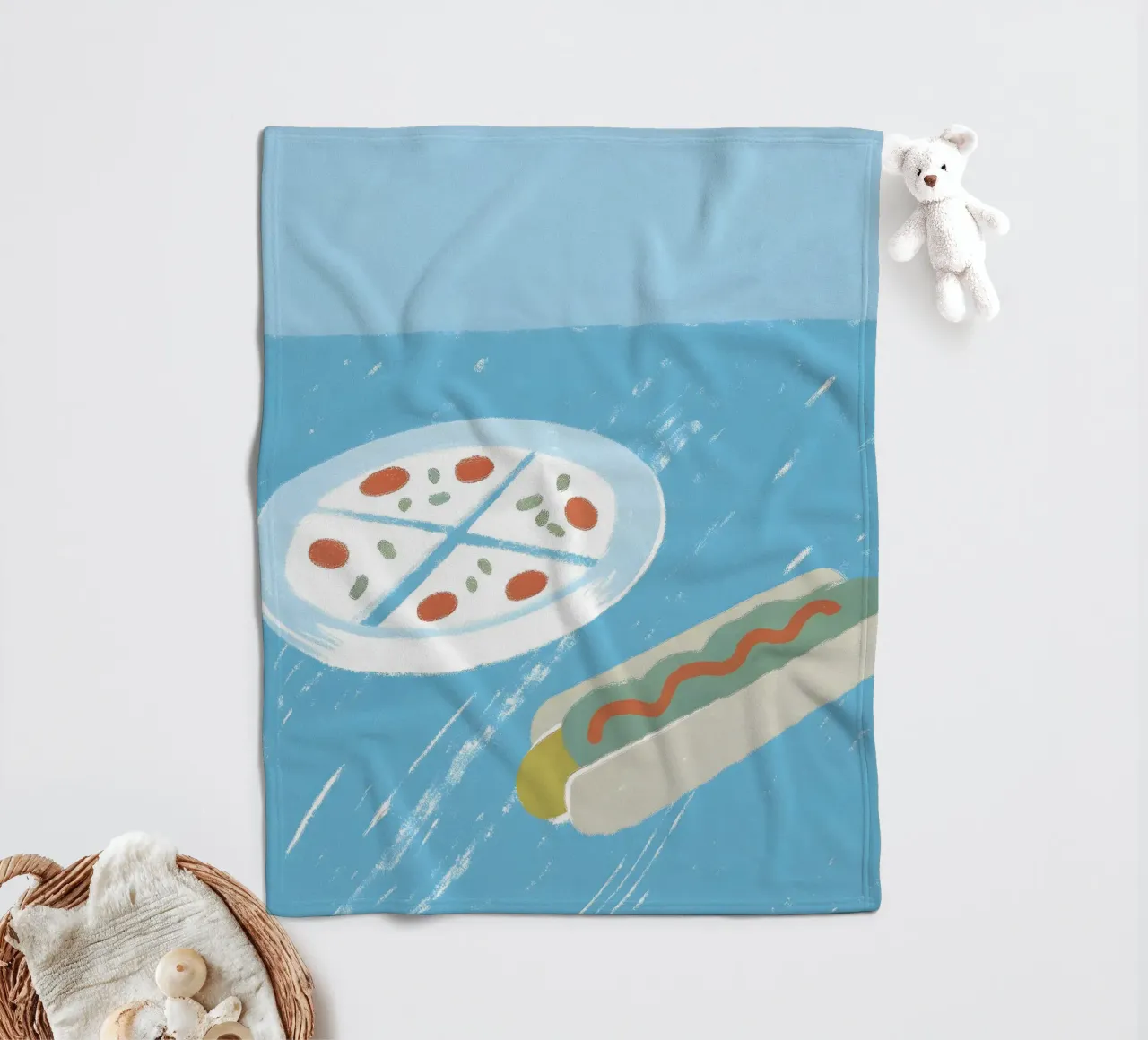 Pizza And Hotdog coperta in pile da PERSONAL TOUCH