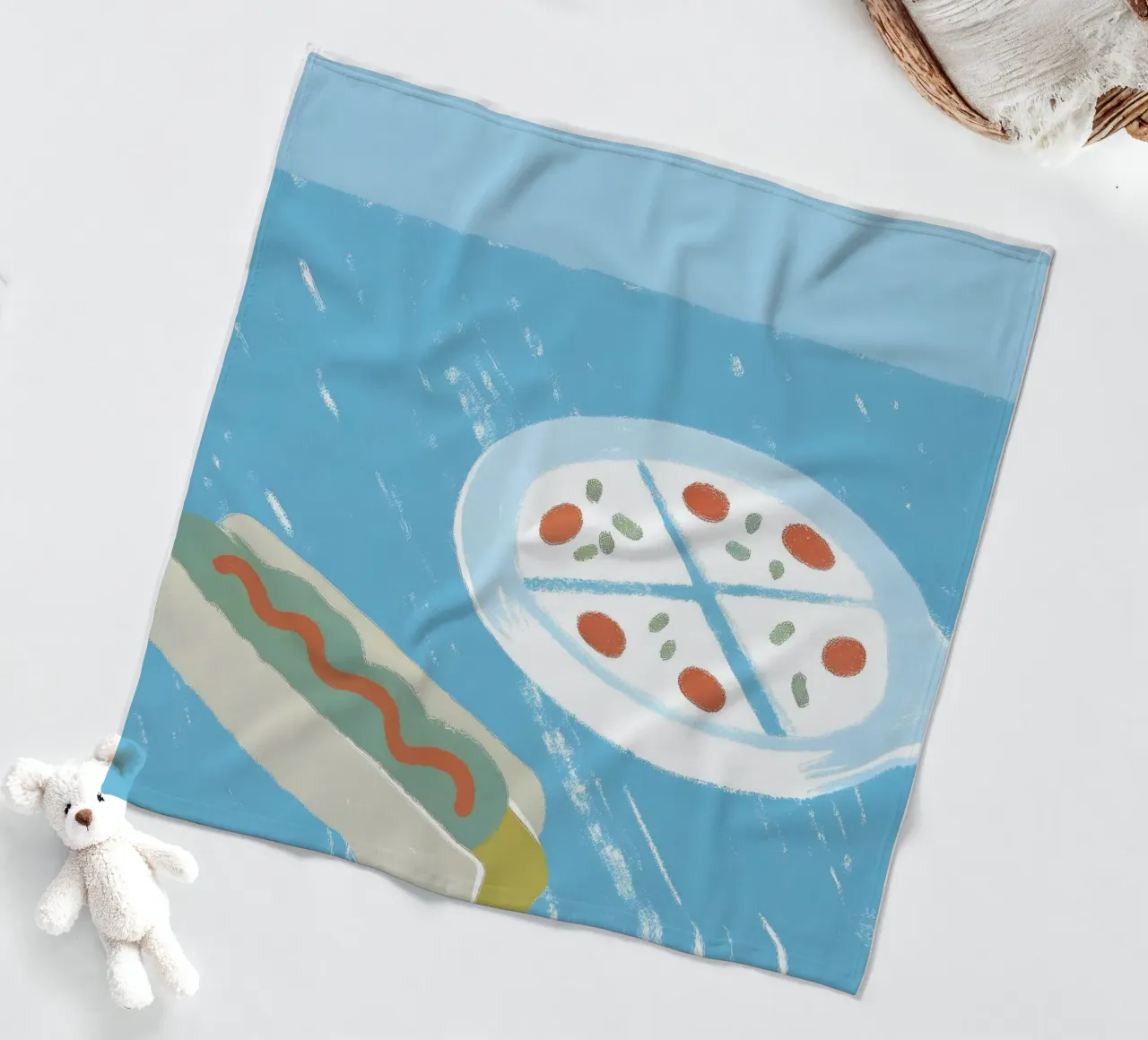 Pizza And Hotdog coperta in pile da PERSONAL TOUCH