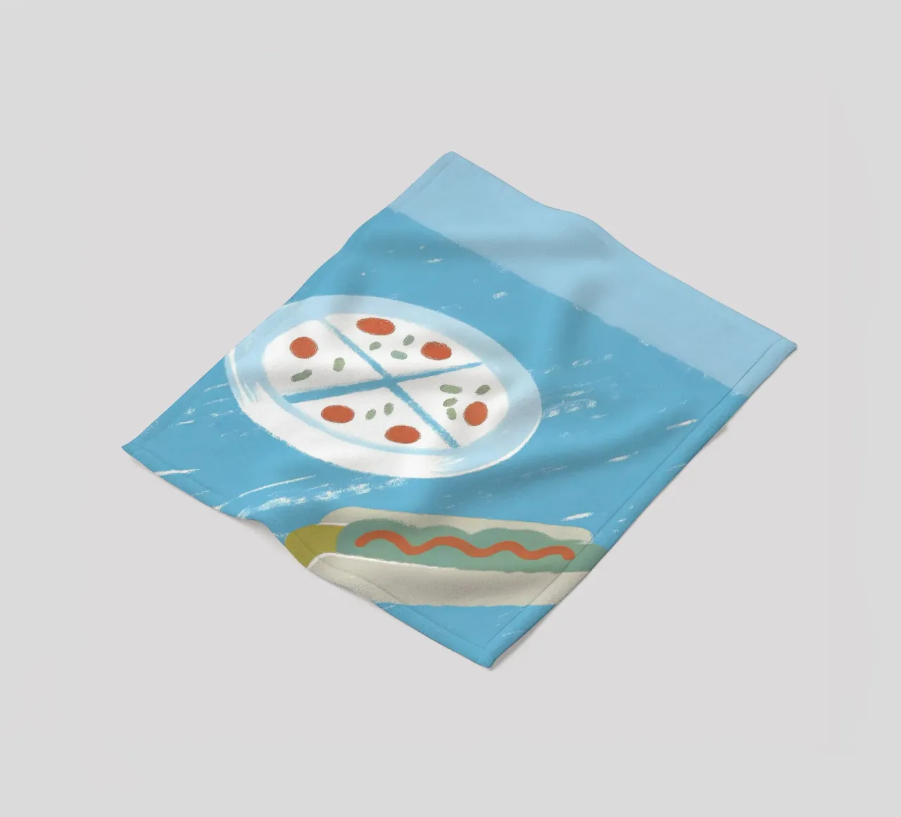 Pizza And Hotdog coperta in pile da PERSONAL TOUCH