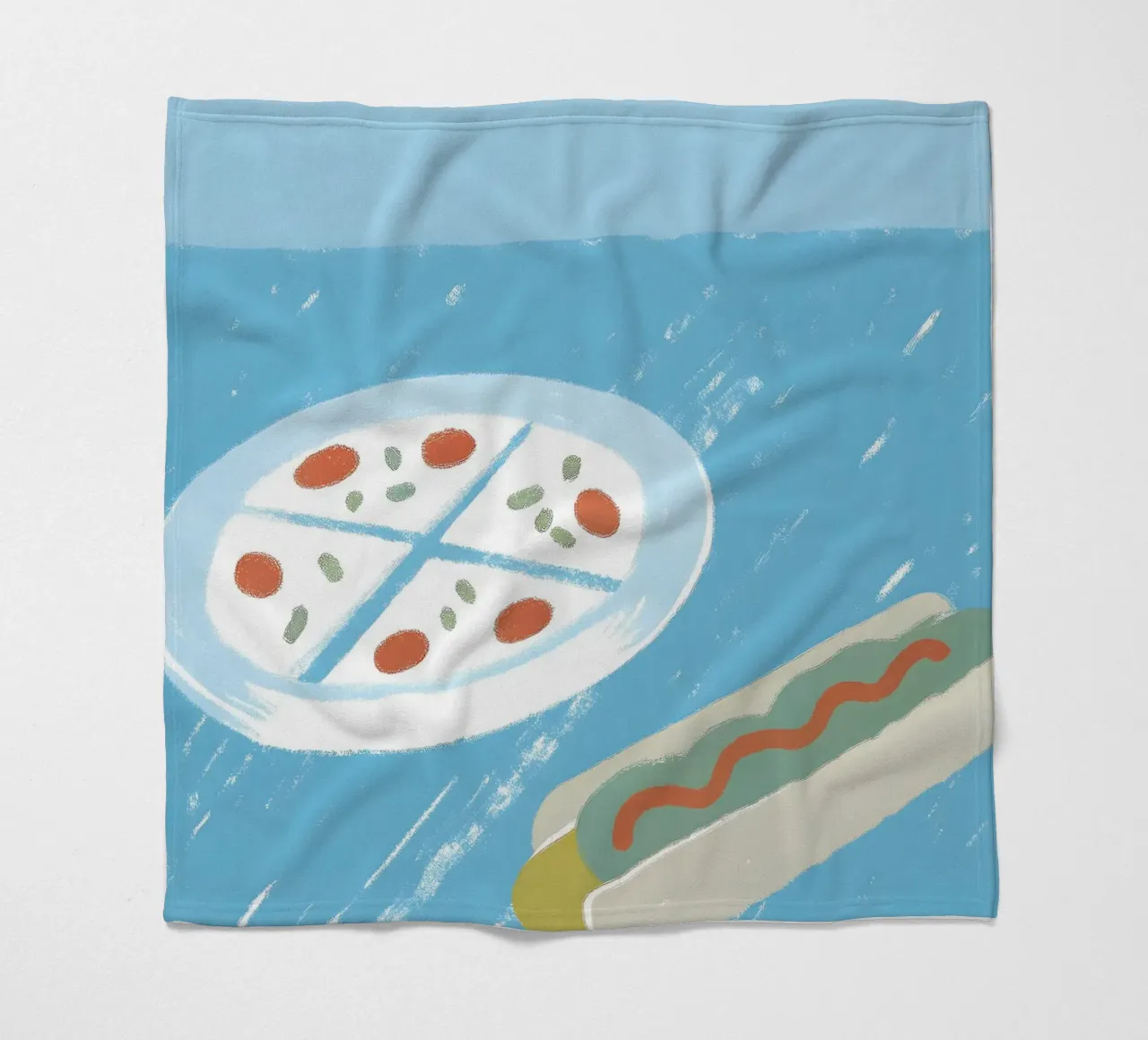 Pizza And Hotdog coperta in pile da PERSONAL TOUCH