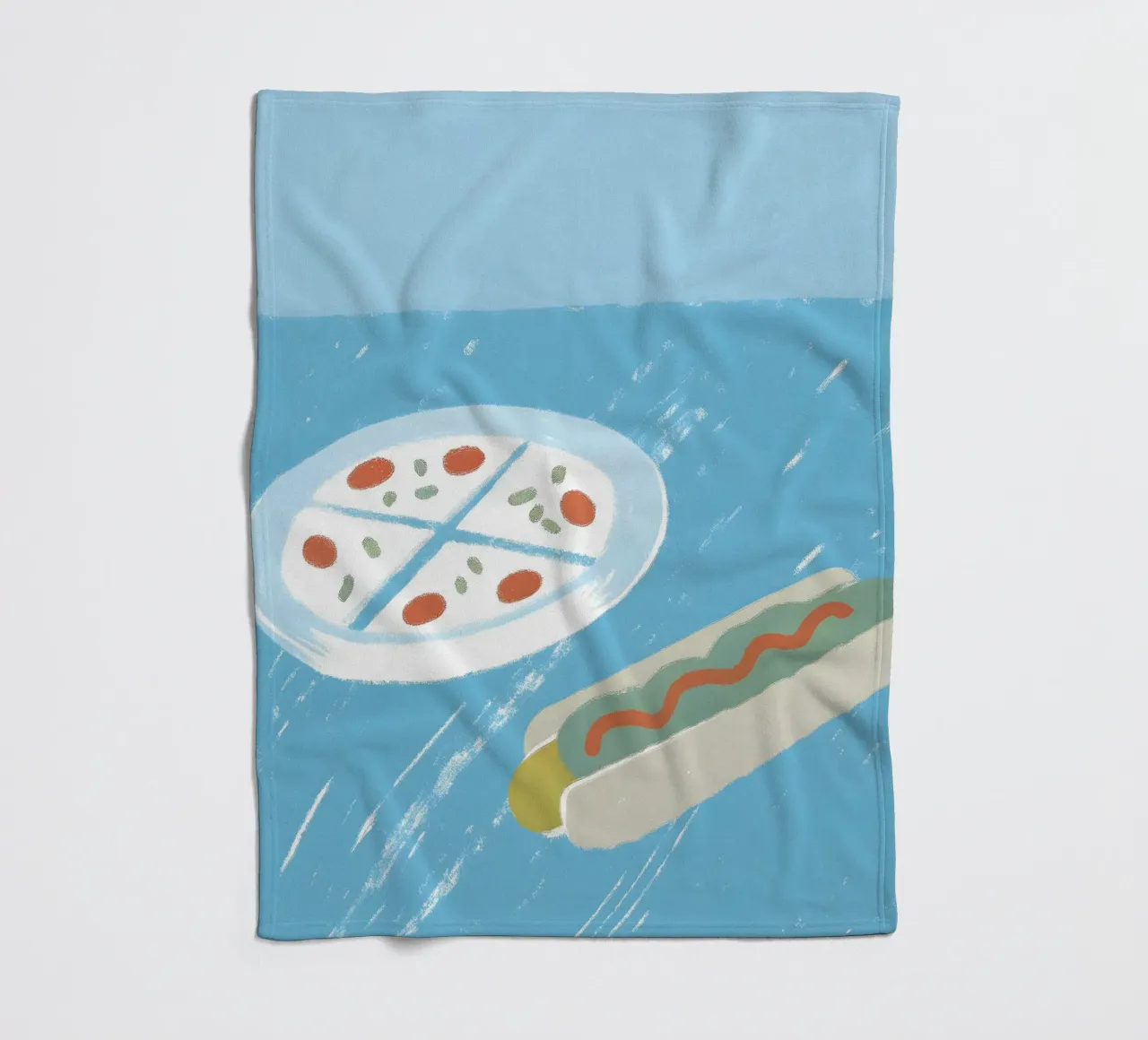Pizza And Hotdog coperta in pile da PERSONAL TOUCH