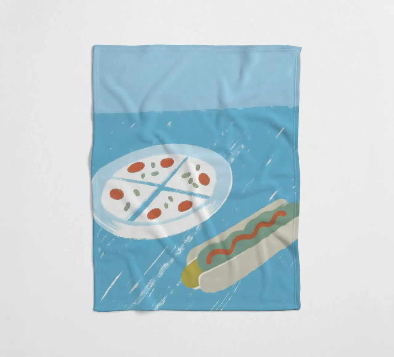 Pizza And Hotdog coperta in pile da PERSONAL TOUCH