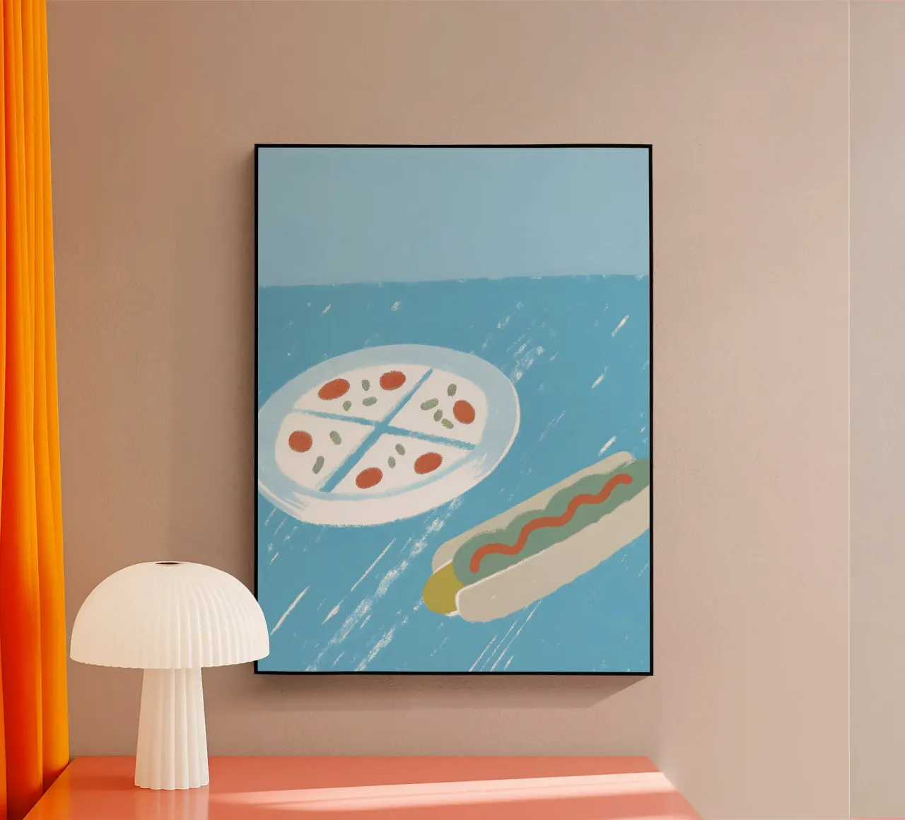 Pizza And Hotdog plexiglass da PERSONAL TOUCH