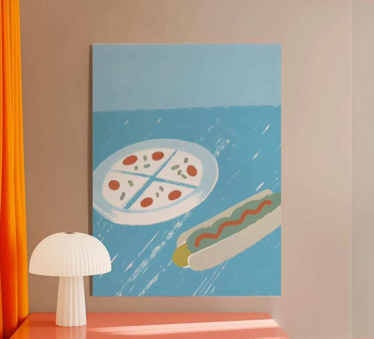 Pizza And Hotdog plexiglass da PERSONAL TOUCH