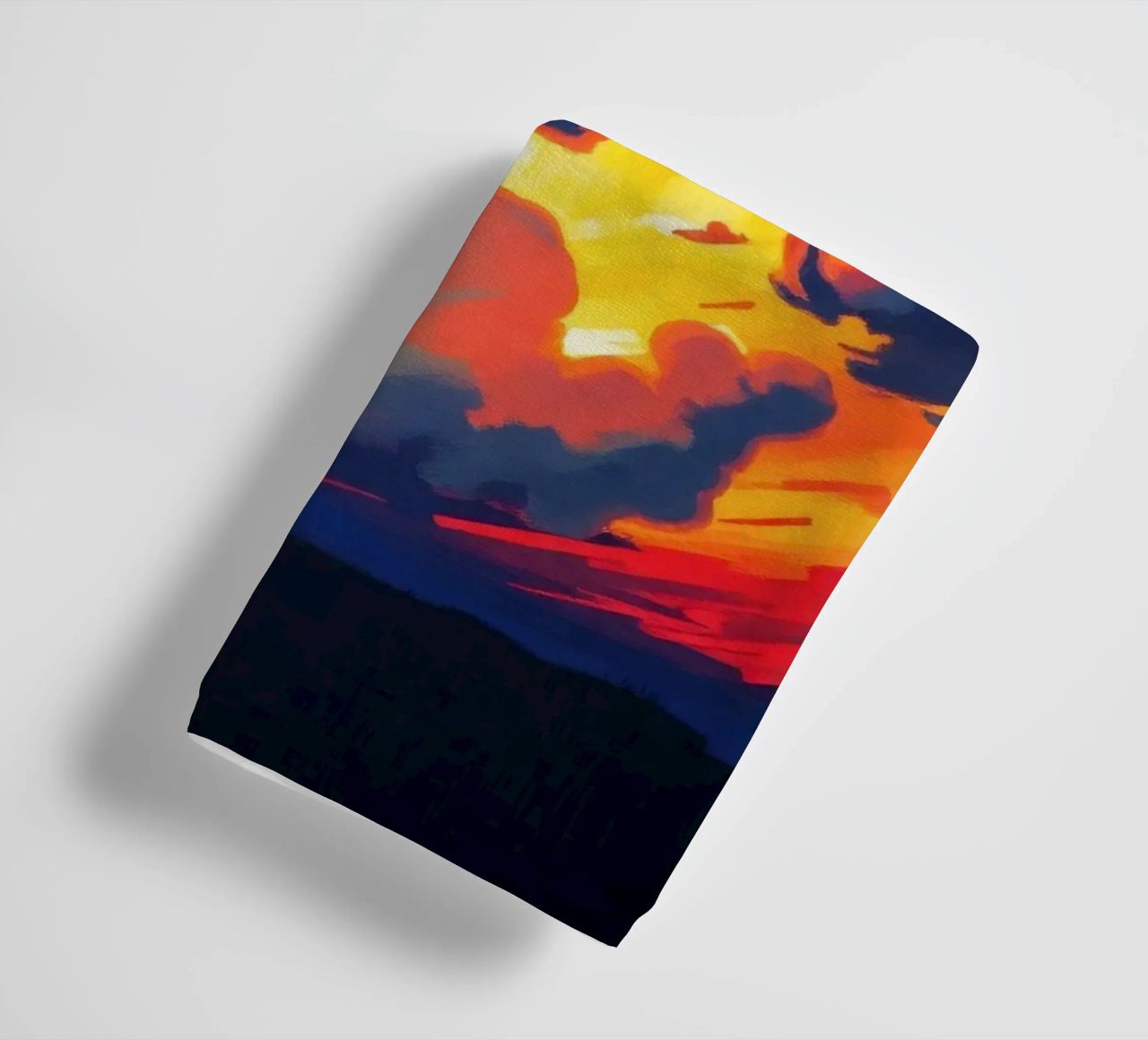 Vivid sunset landscape with dramatic clouds illuminating towel by DesignDoodle