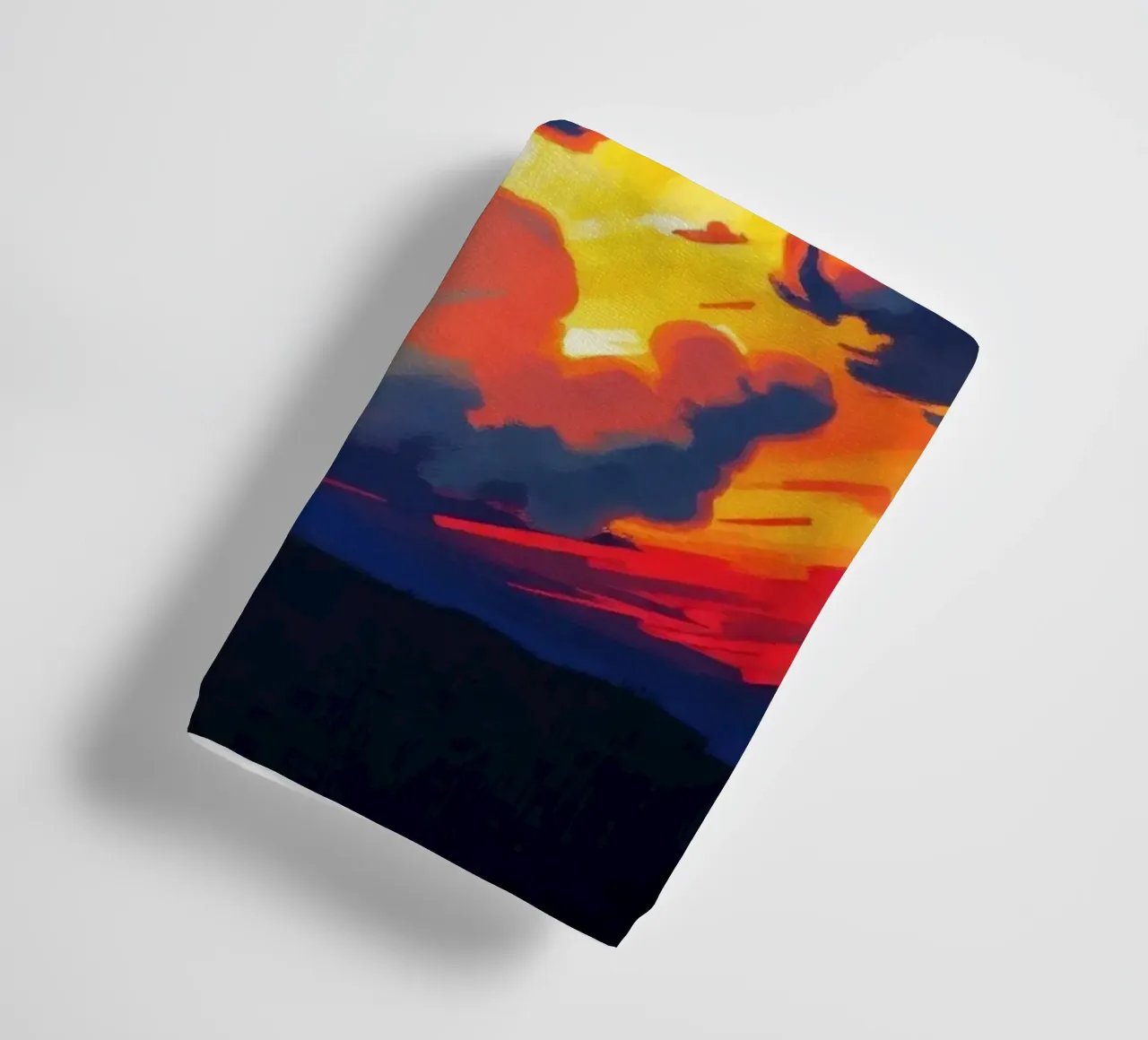Vivid sunset landscape with dramatic clouds illuminating towel by DesignDoodle