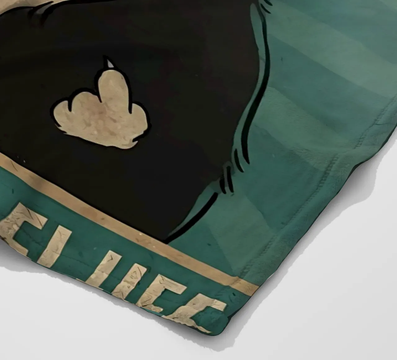 cat tuxedo cat grumpy expression black fur fleece blanket by Paul Vasquez