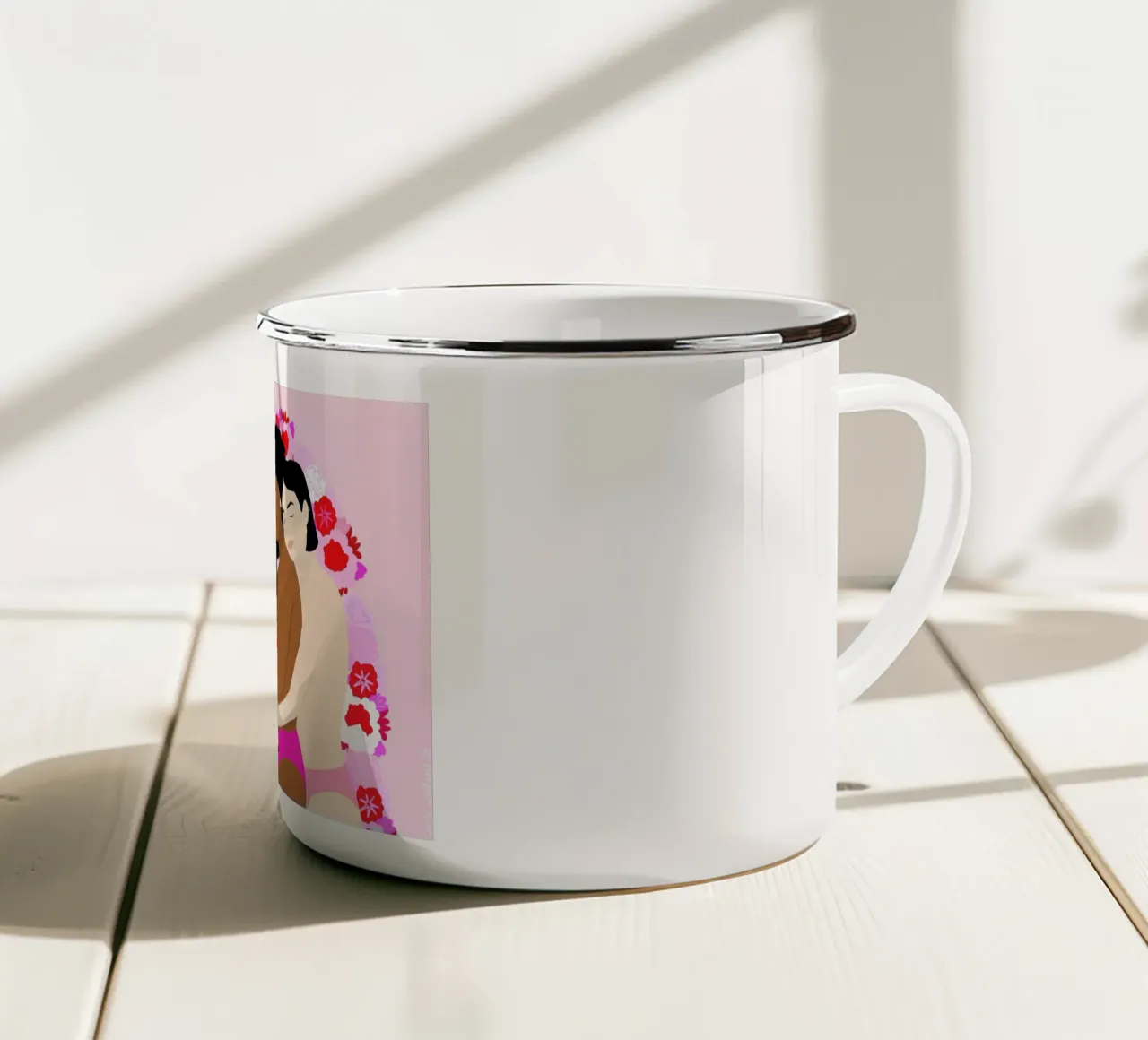 Unity Emaille Tasse von Céleste Wallaert