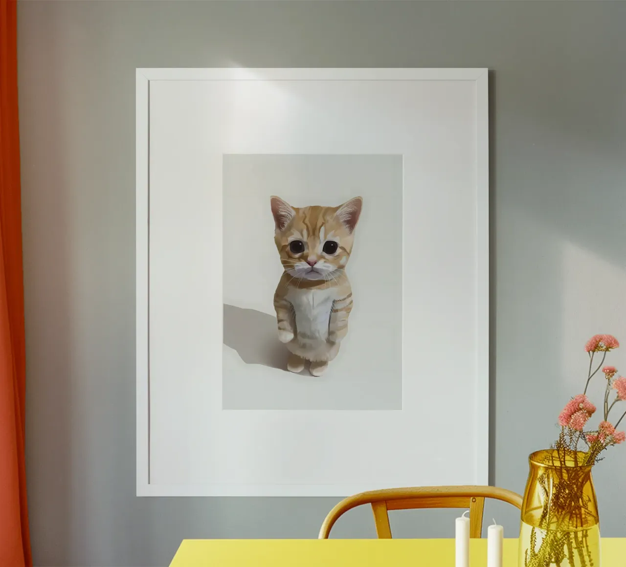 gatto gattino in piedi animale domestico carta hahnemühle da Paul Vasquez